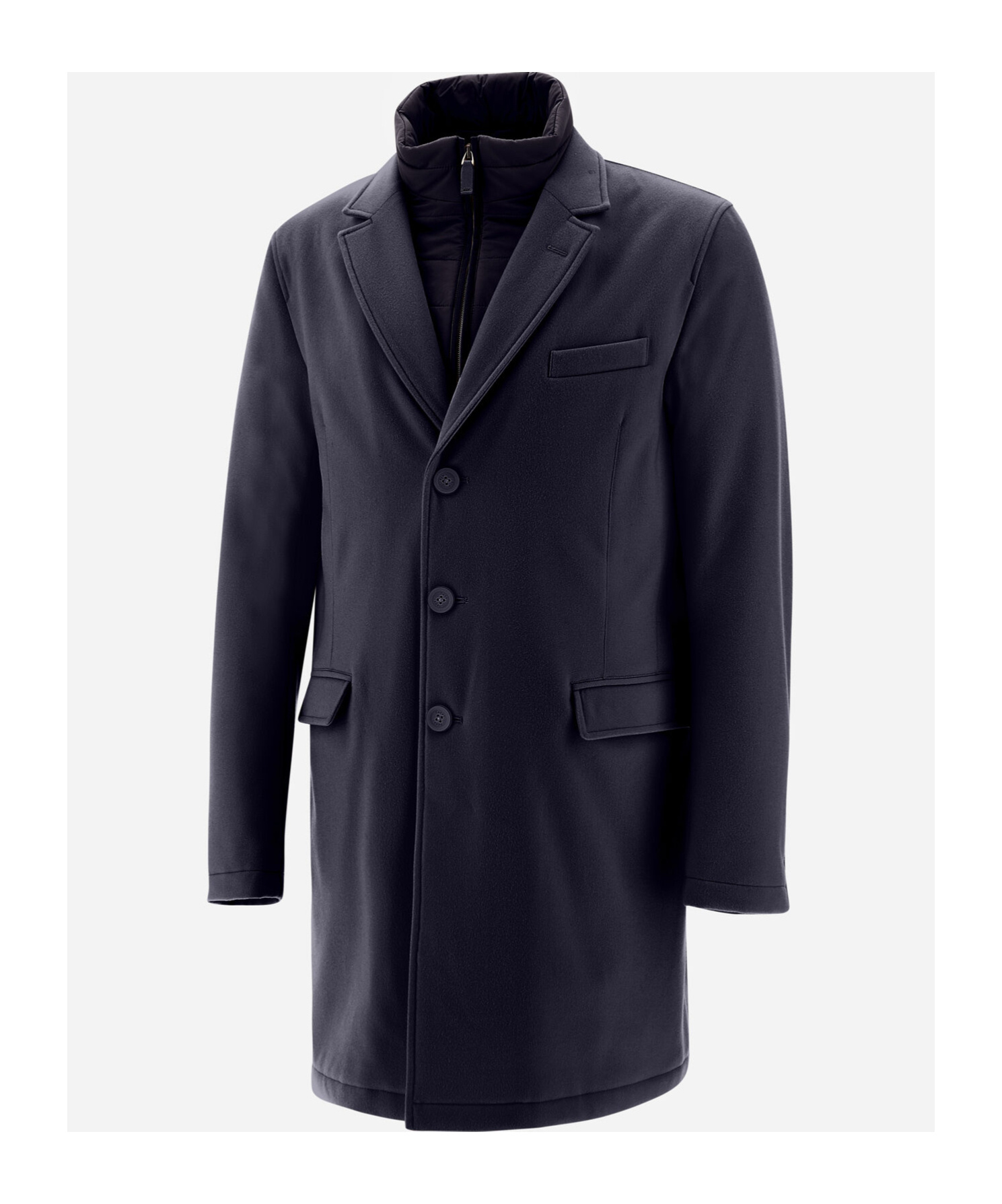 Herno Wool Beaver Coat In Black