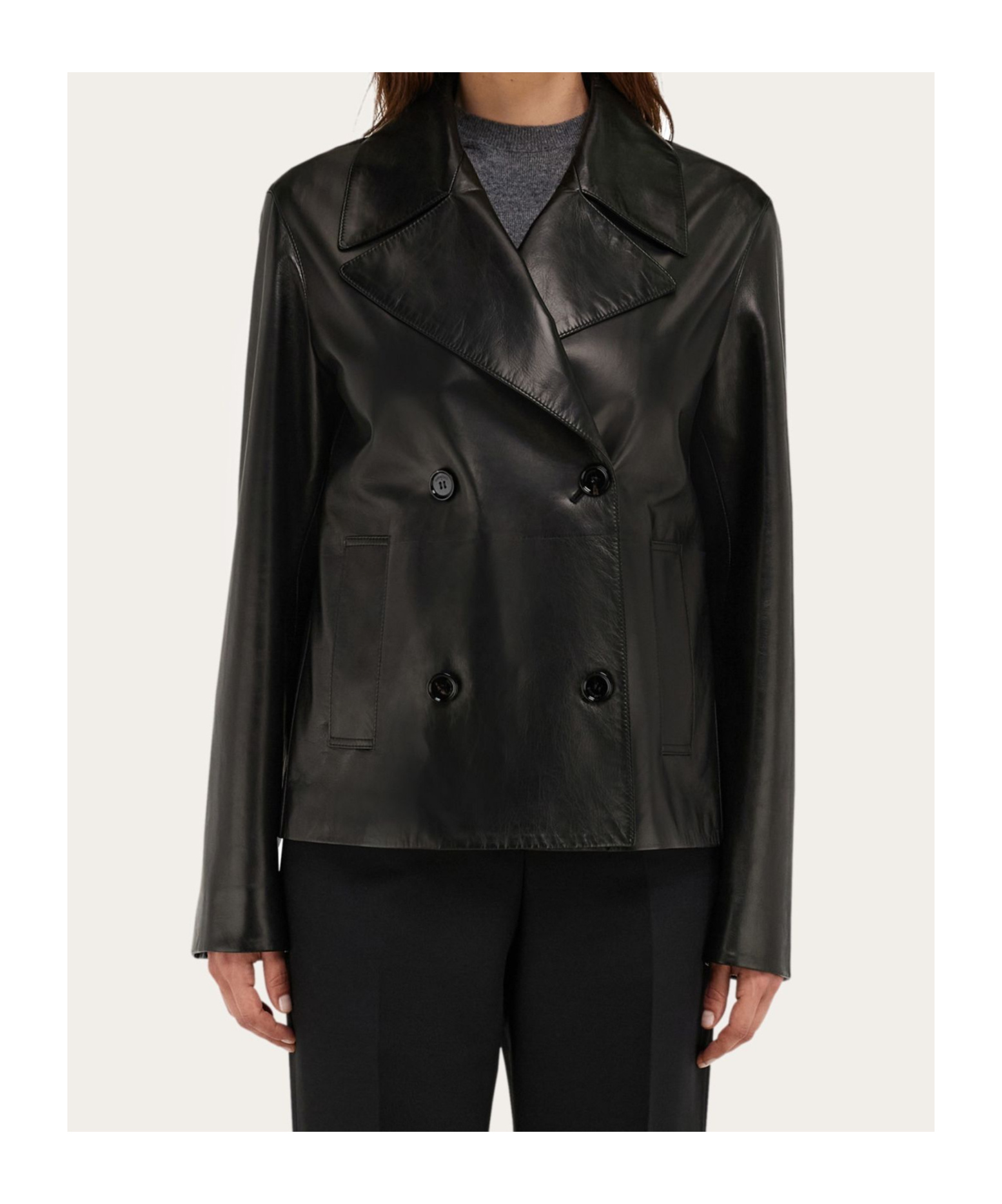 Ferragamo Blouson En Nappa In Black