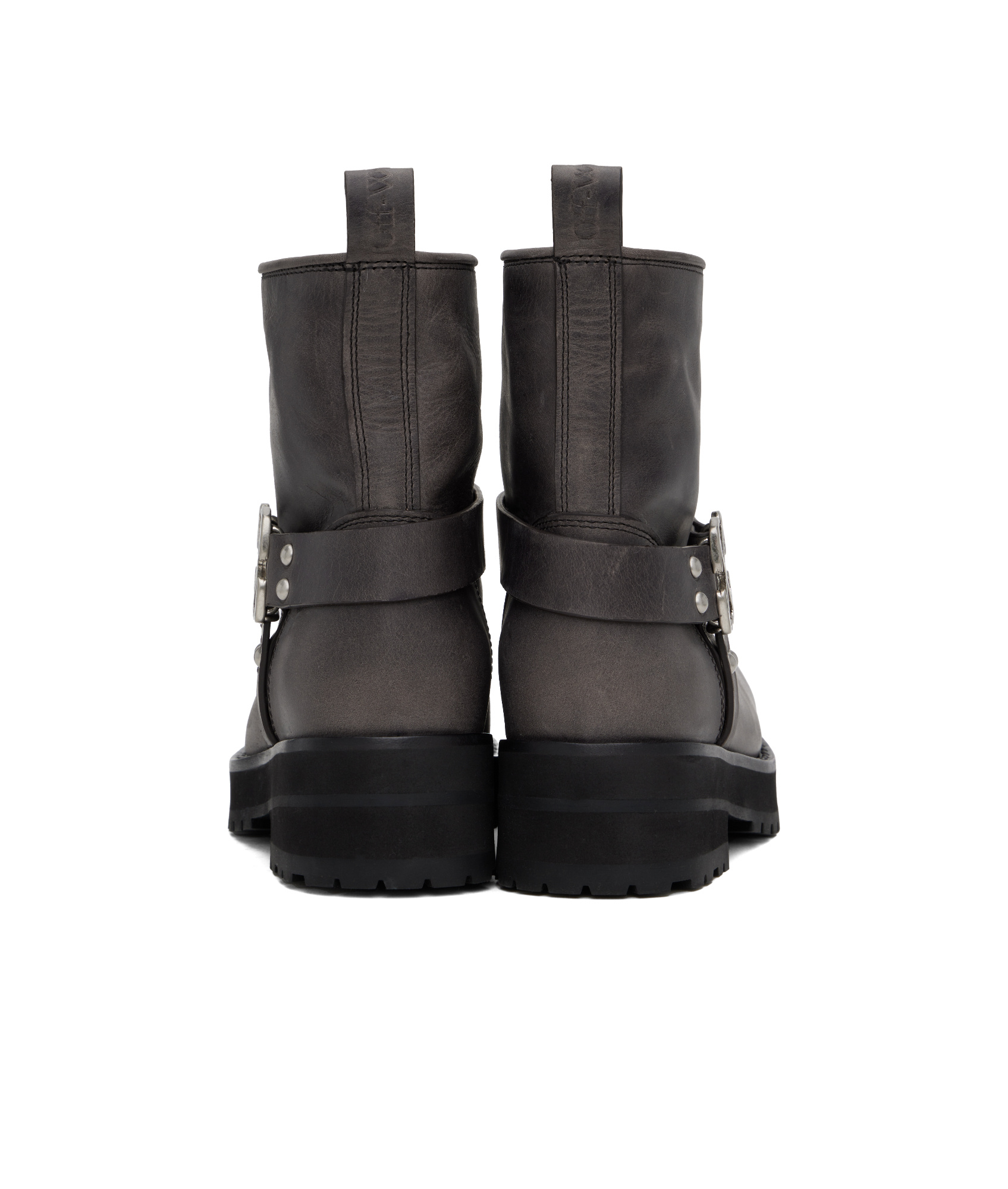 Off-white Gray Off Track Boots In Black