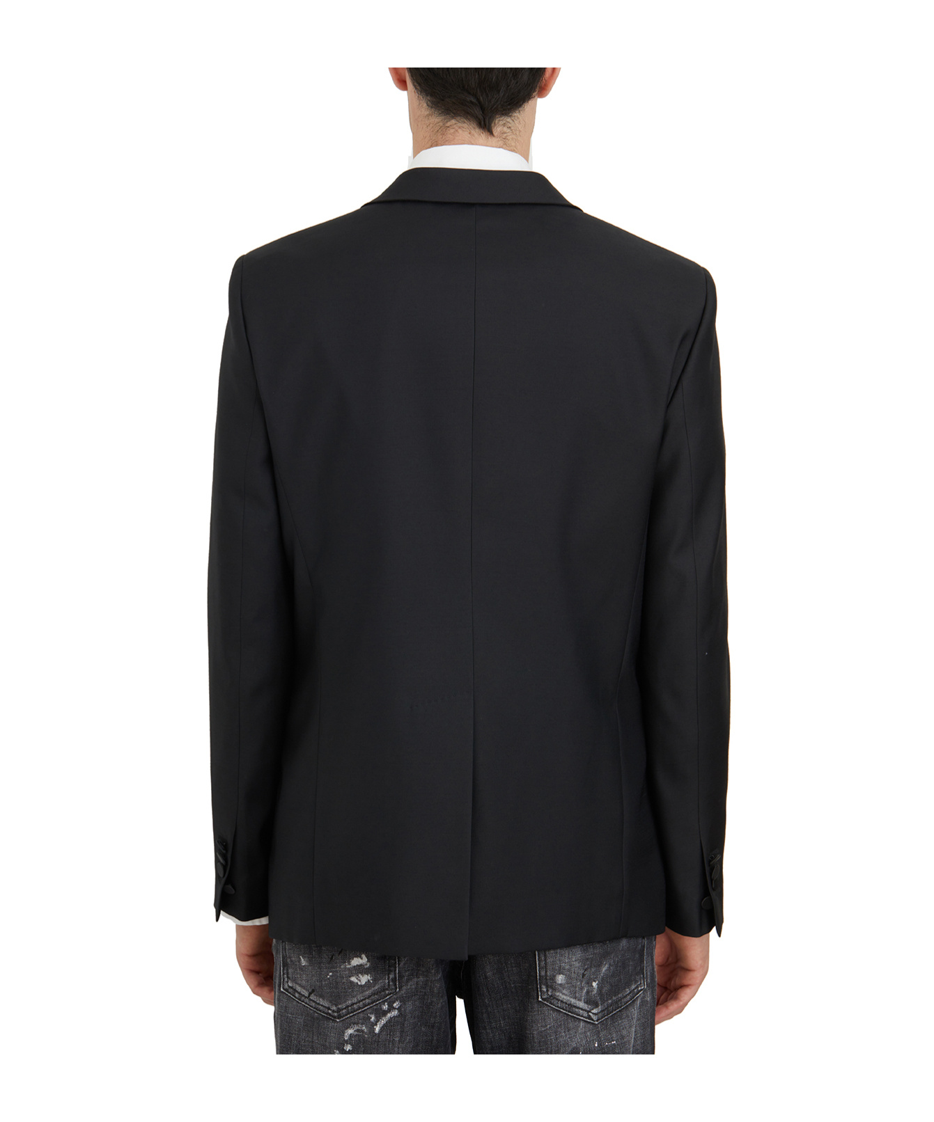 Dsquared2 Silk And Wool Blazer Berlin In Black