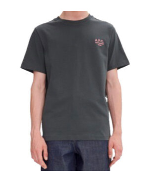 Apc T-shirt A.p.c. Men Color Charcoal In Black