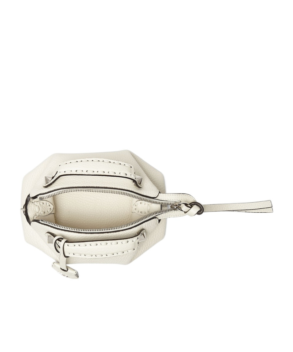 Fendi By The Way Selleria Mini Boston Bag In White