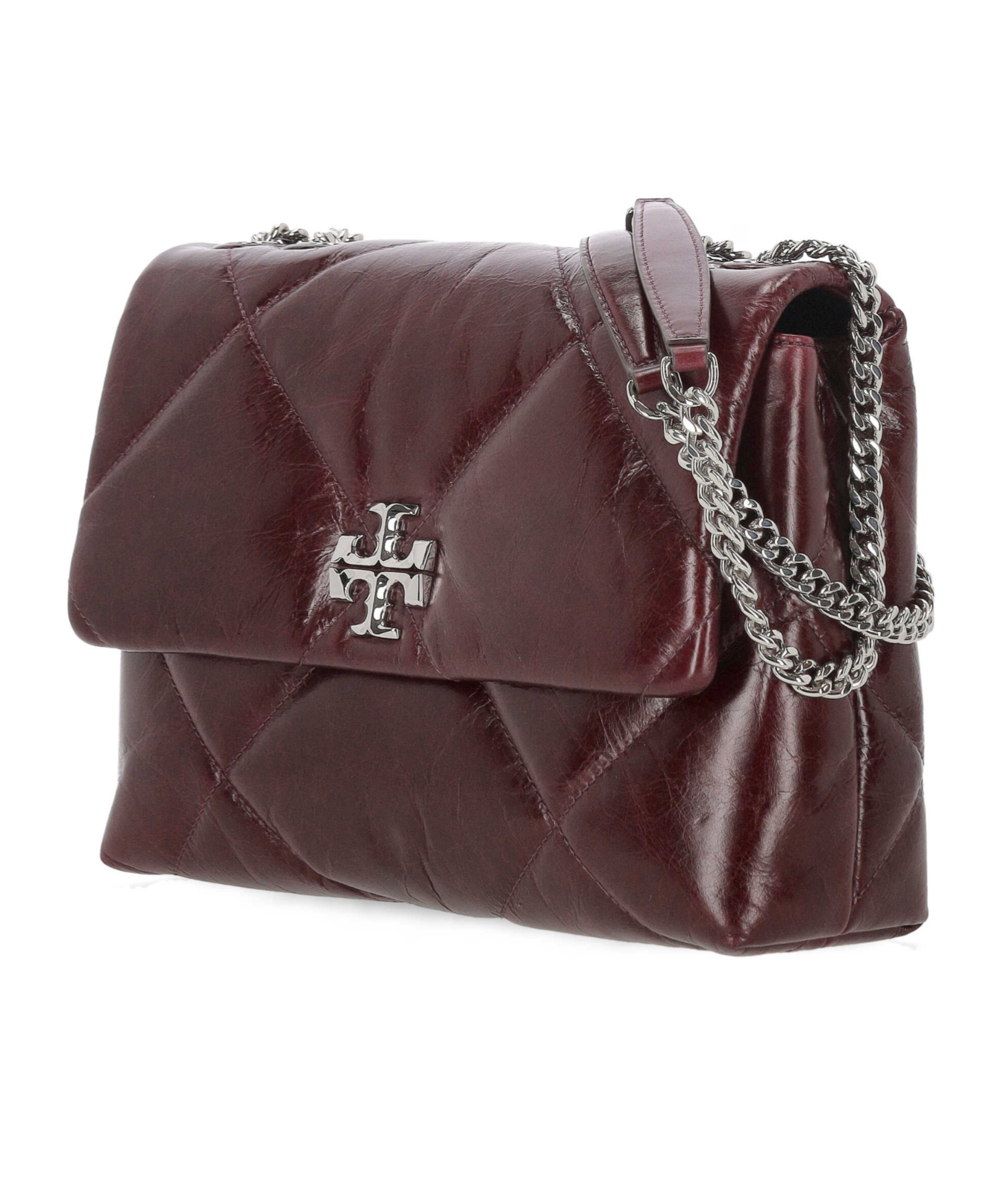 Tory Burch Quilted Chain Shoulder Bag In Burgundy