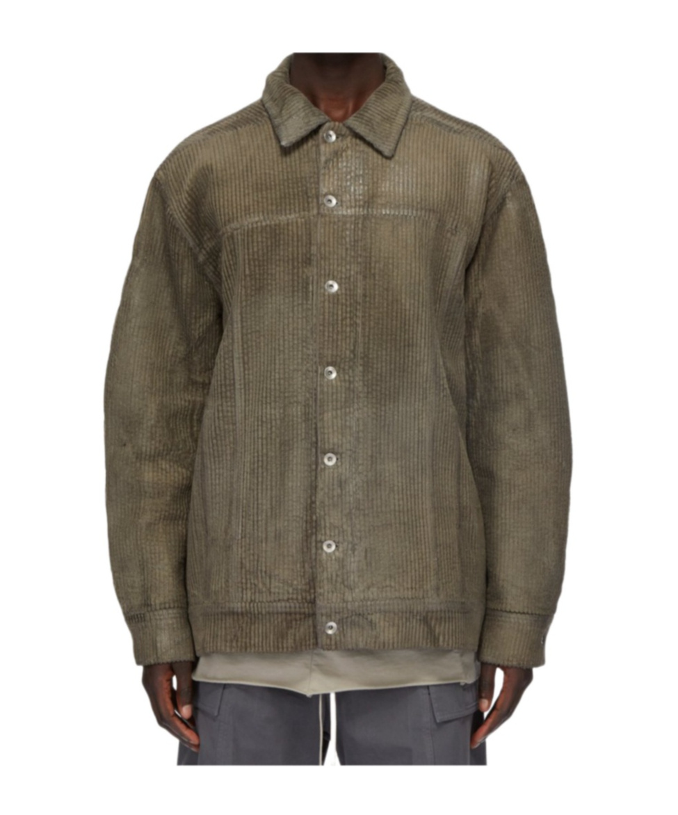 Rick Owens Drkshdw Jumbo Worker Jacket In Green
