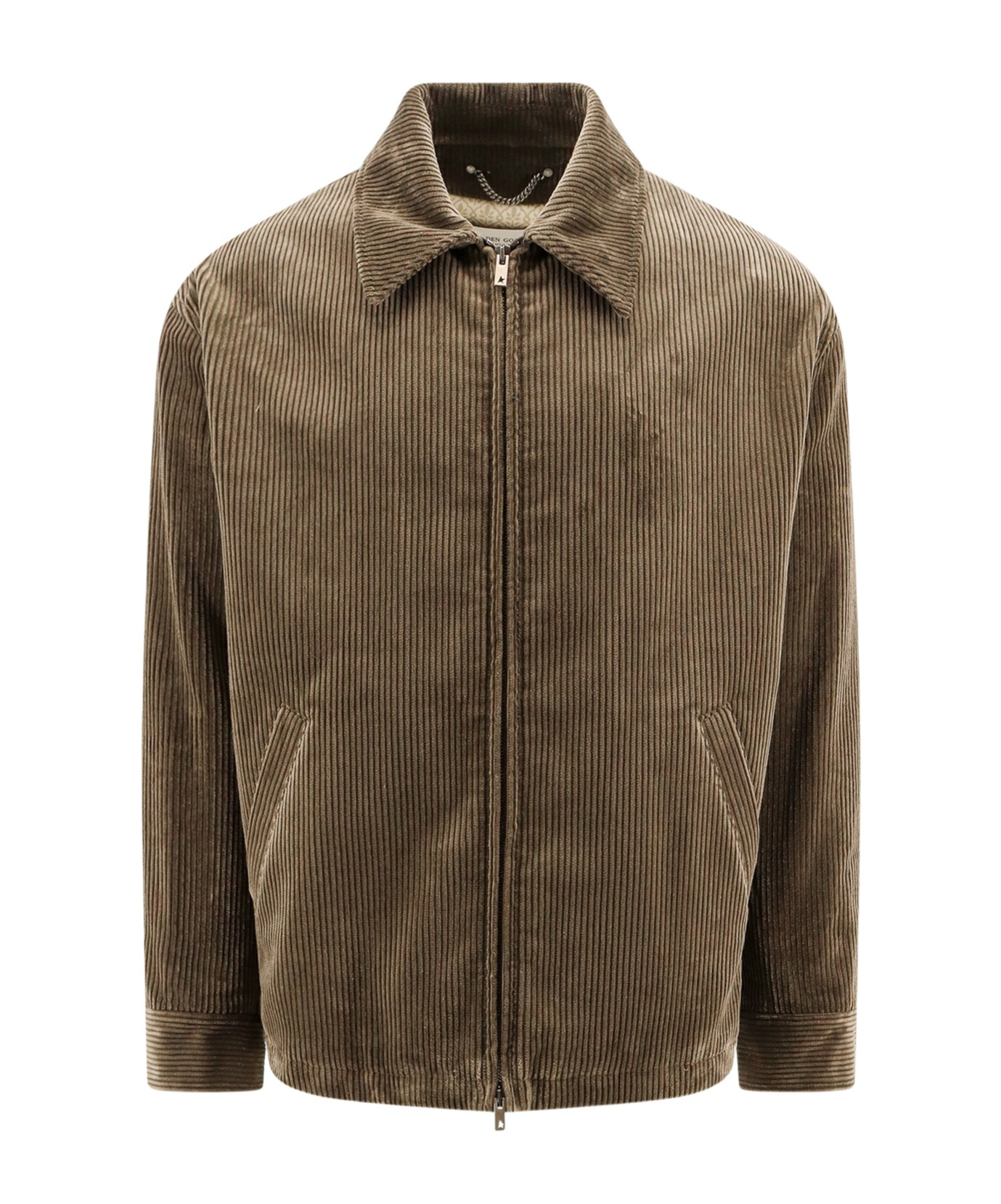 Golden Goose Coach Jacket In Brown