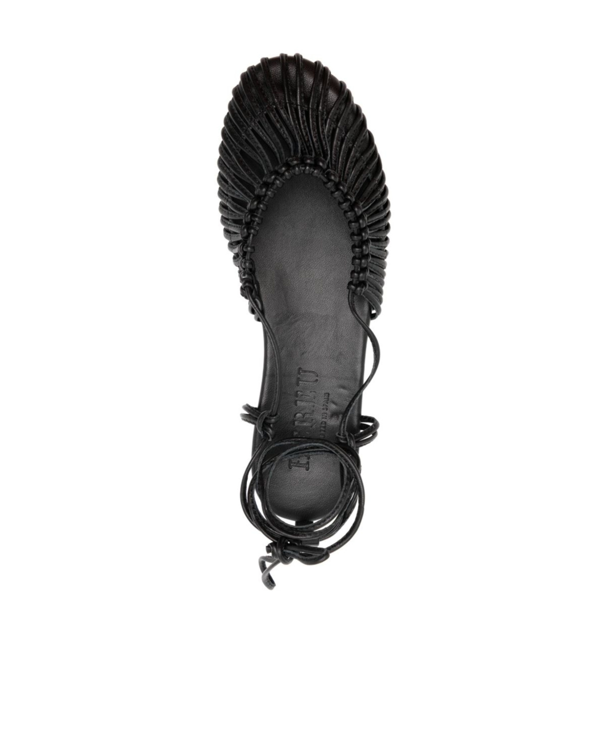 Hereu Mantera Knotted Leather Sandals In Black
