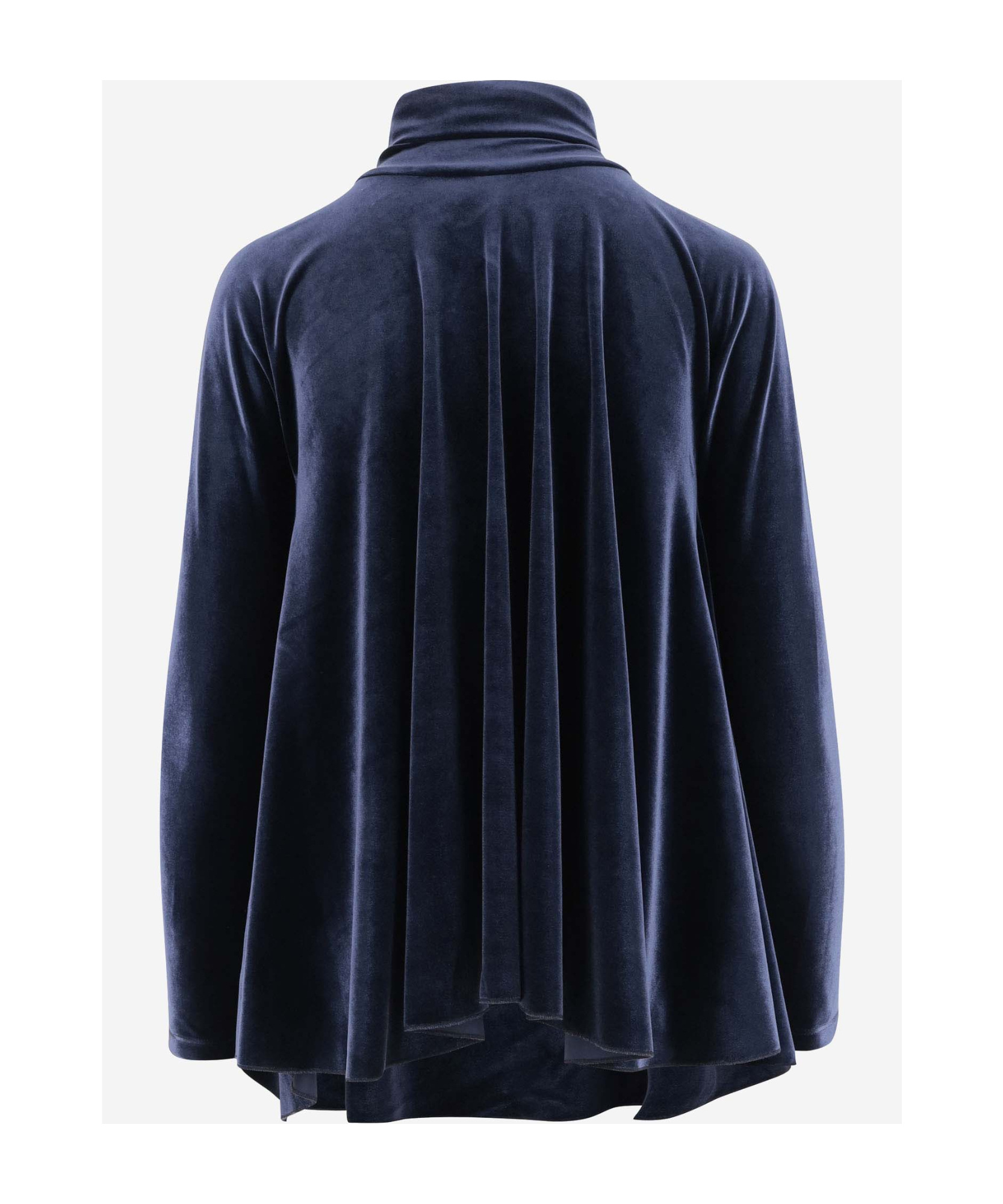 Stephan Janson Stretch Velvet Jersey Blouse In Black