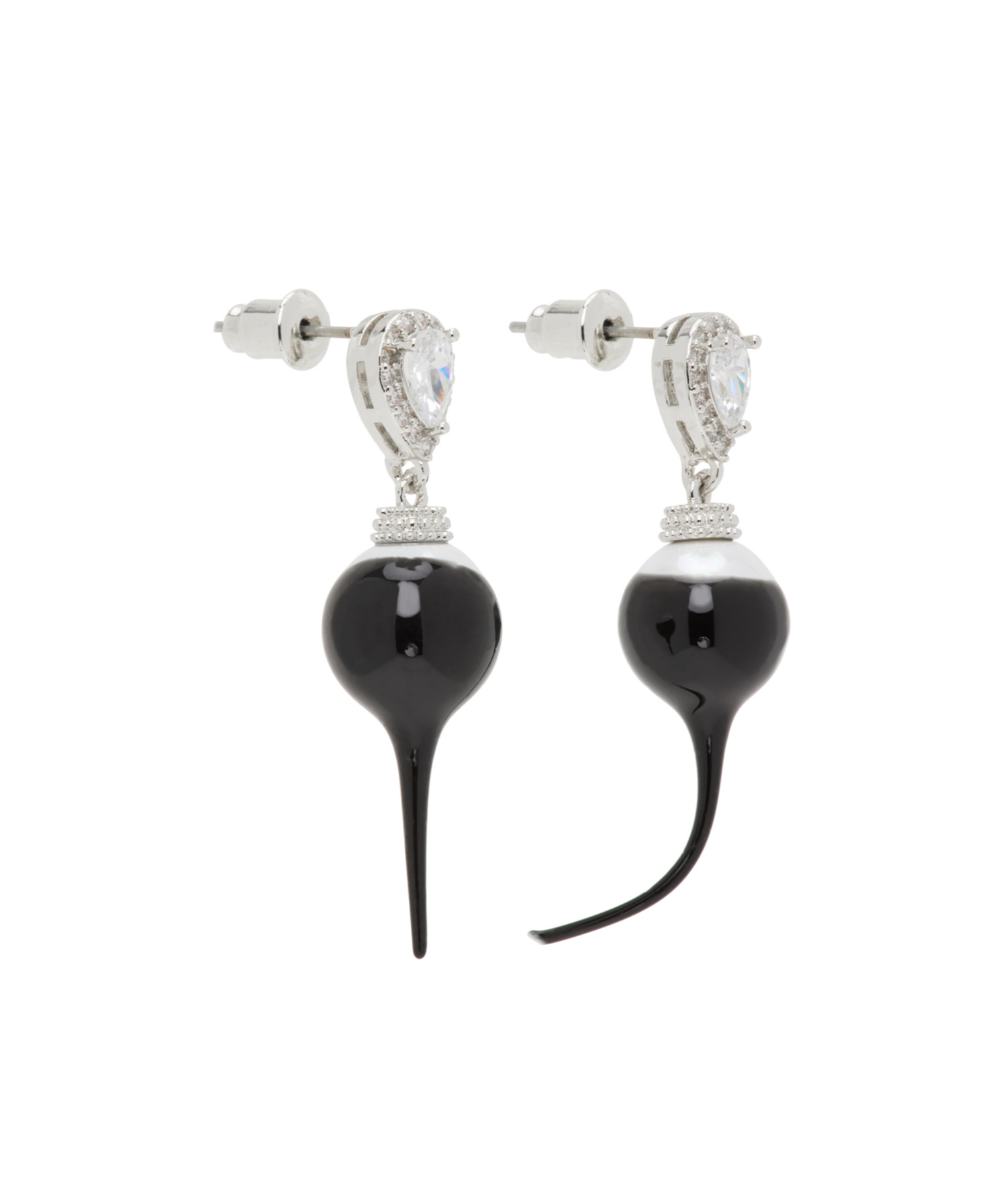 Ottolinger Crystal-embellished Drop Earrings In White