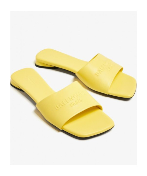 Balenciaga Open-toed Flat Sandals In Yellow