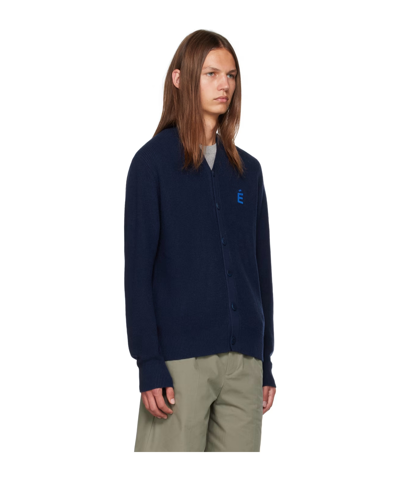 Etudes Studio Y-neck Long-sleeved Sweater In Black