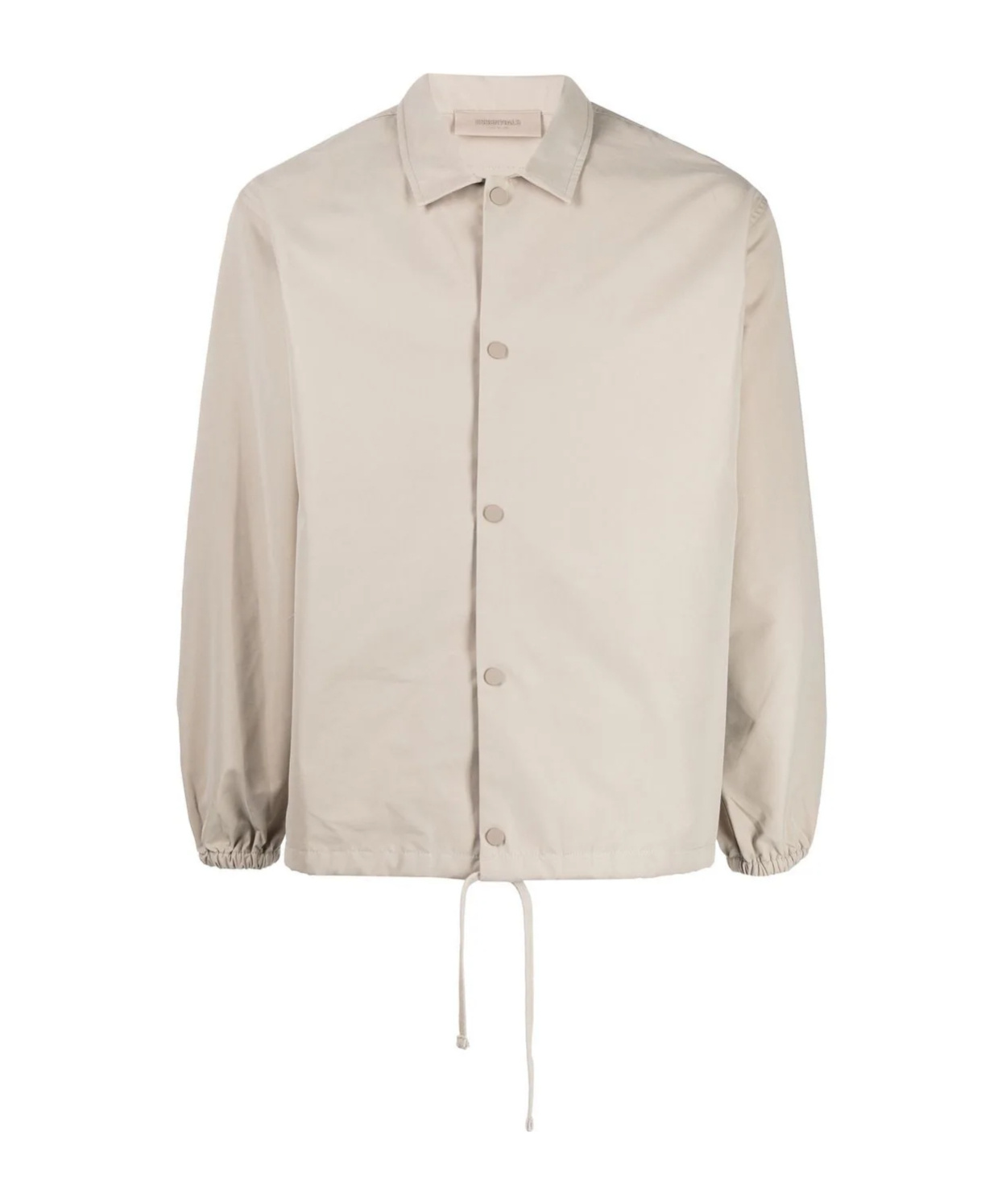 Essentials Graphic-print Drawstring Shirt Jacket In Nude