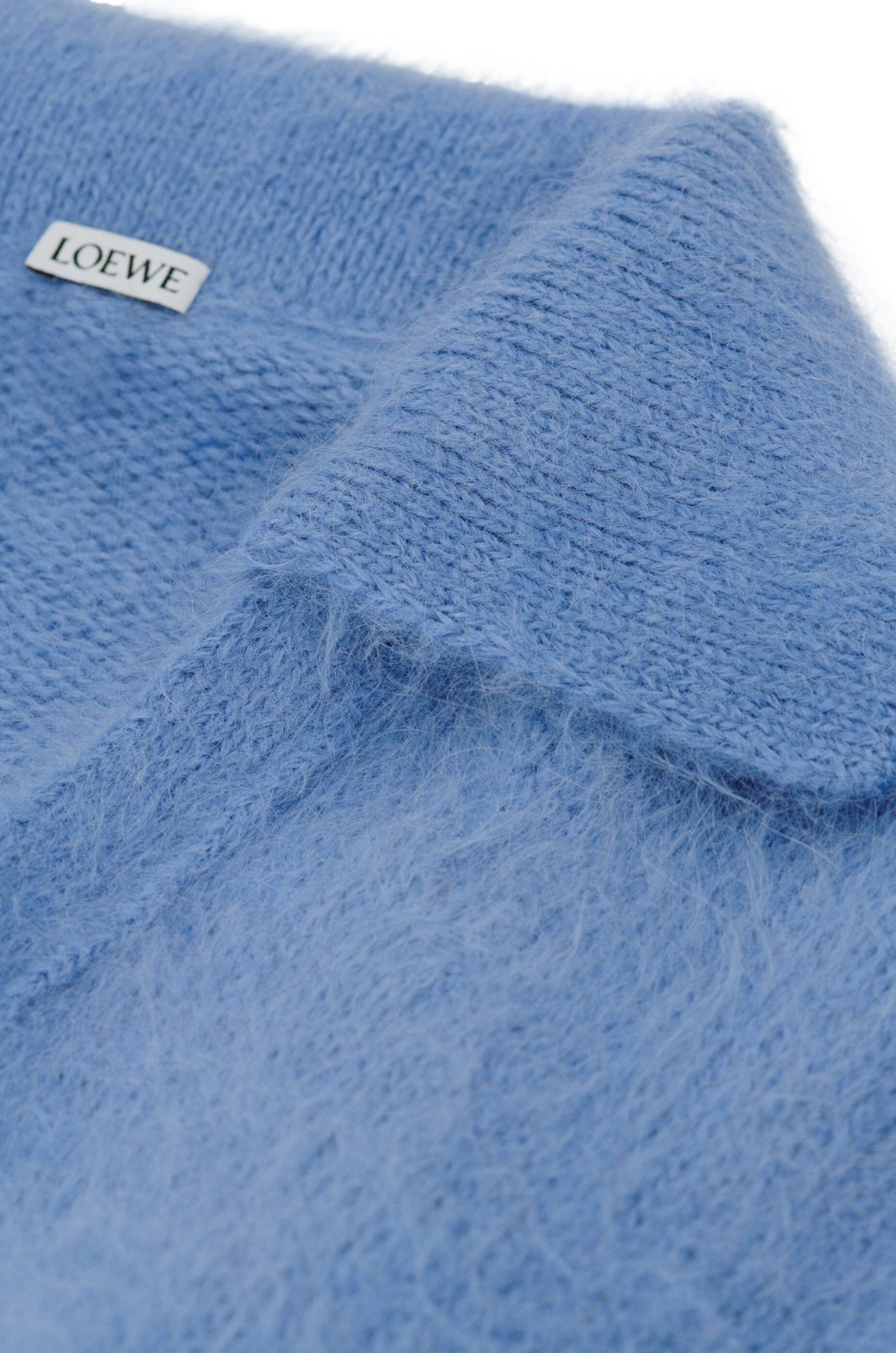 Loewe Long-sleeved Wool Sweater In Blue