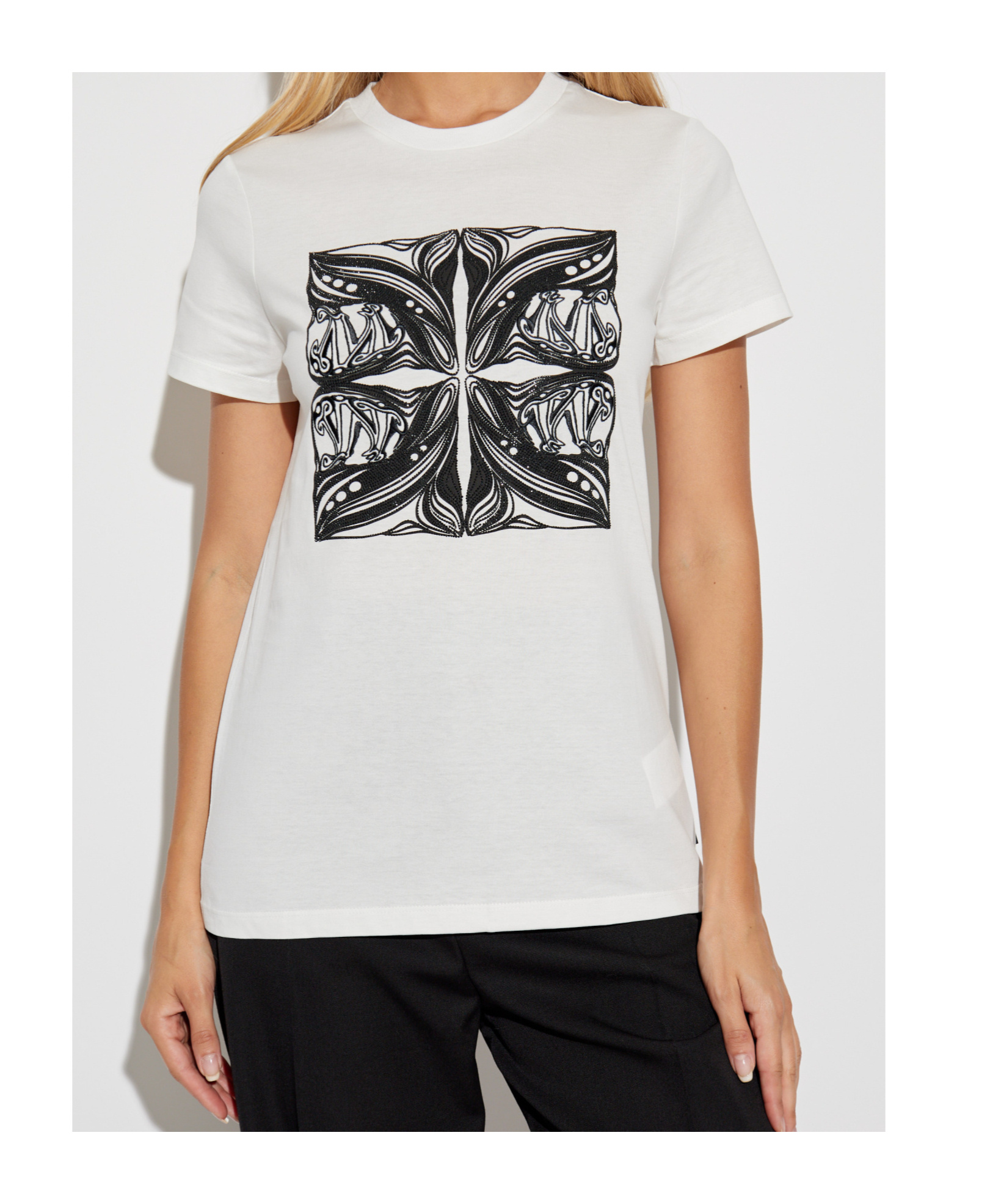 Max Mara Short-sleeved T-shirt In White