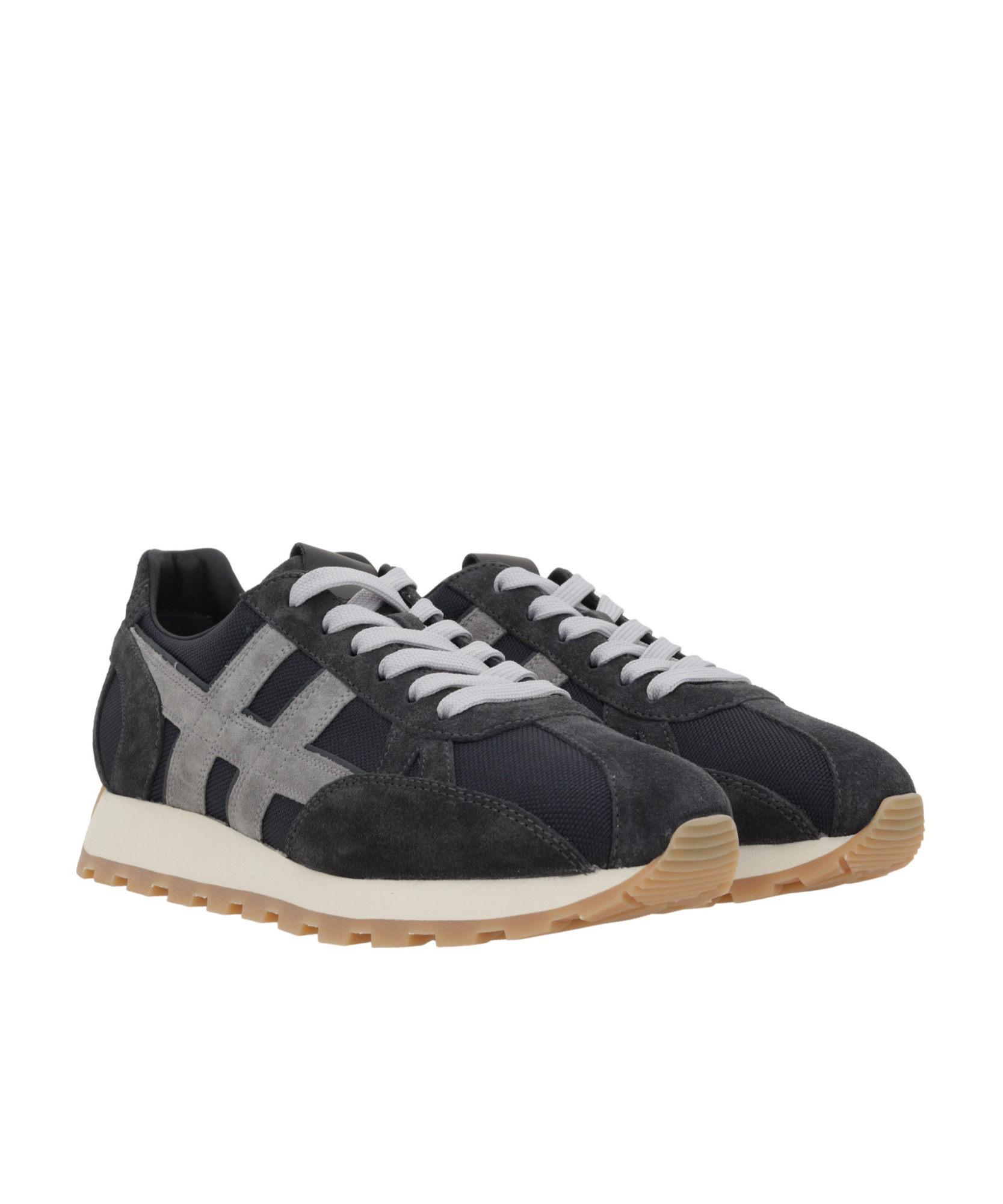 Hogan Low-top Sneakers Round Toeline In Black