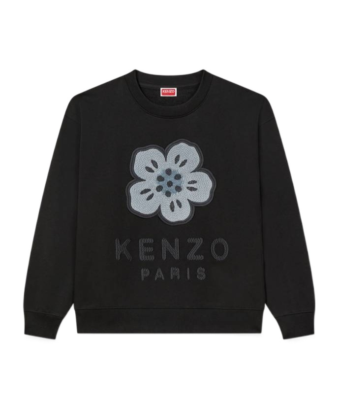 Kenzo 'boke Flower' Embroidered Sweatshirt In Cotton In Black