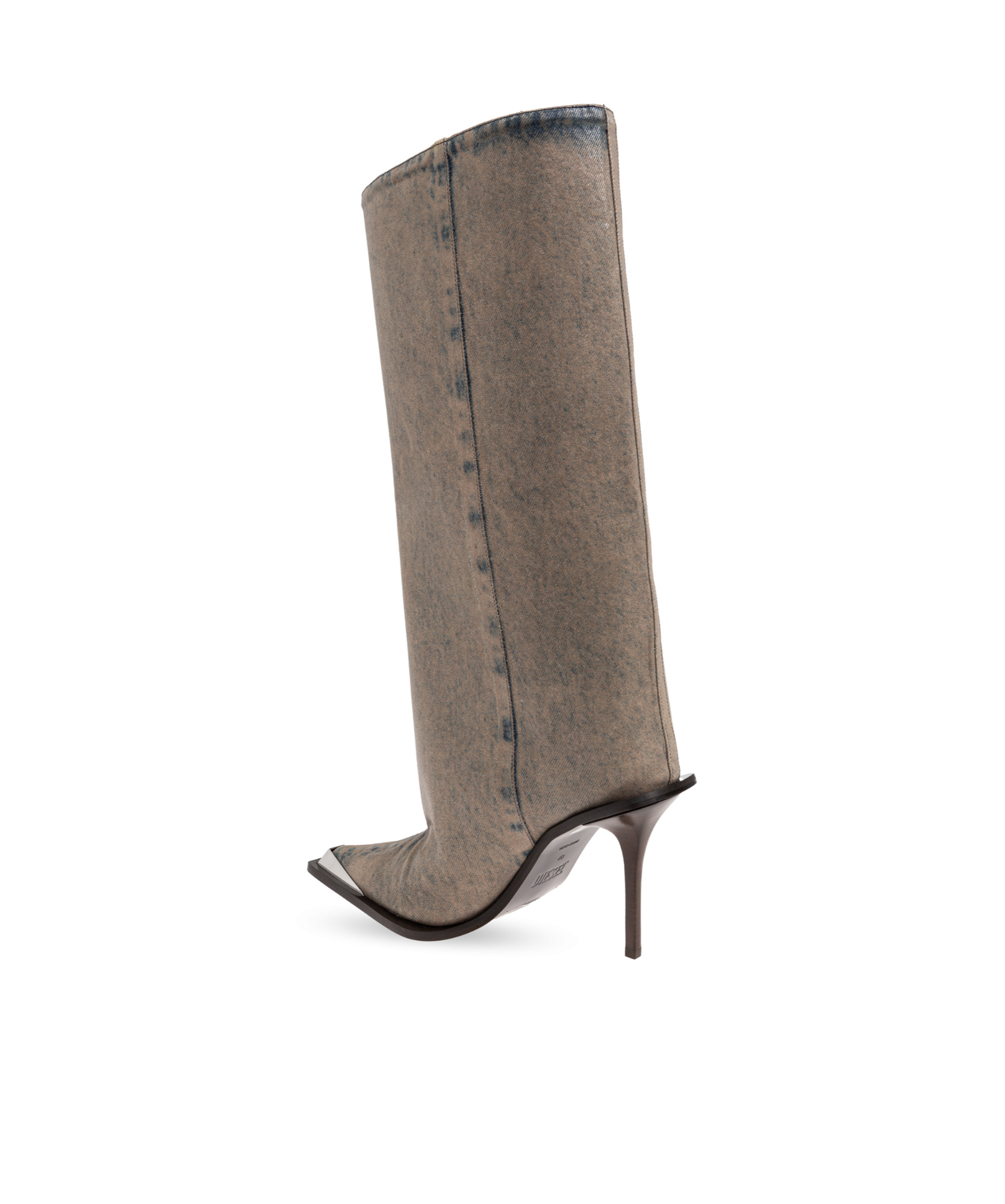 Diesel Taupe D-tona Wb Tall Boots In Multicolor