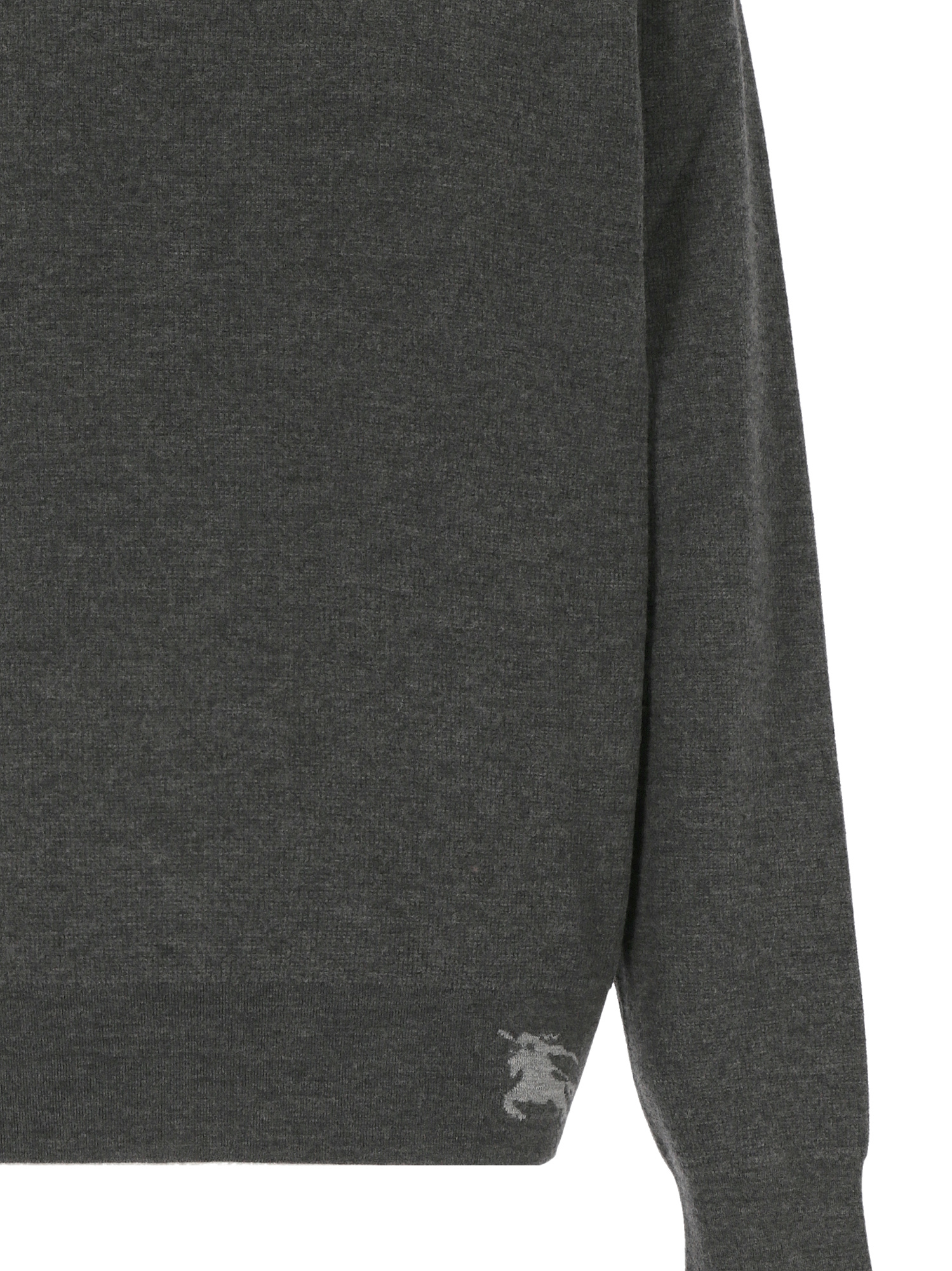 Shop Burberry Equestrian Knight-intarsia Knit Sweater In Black