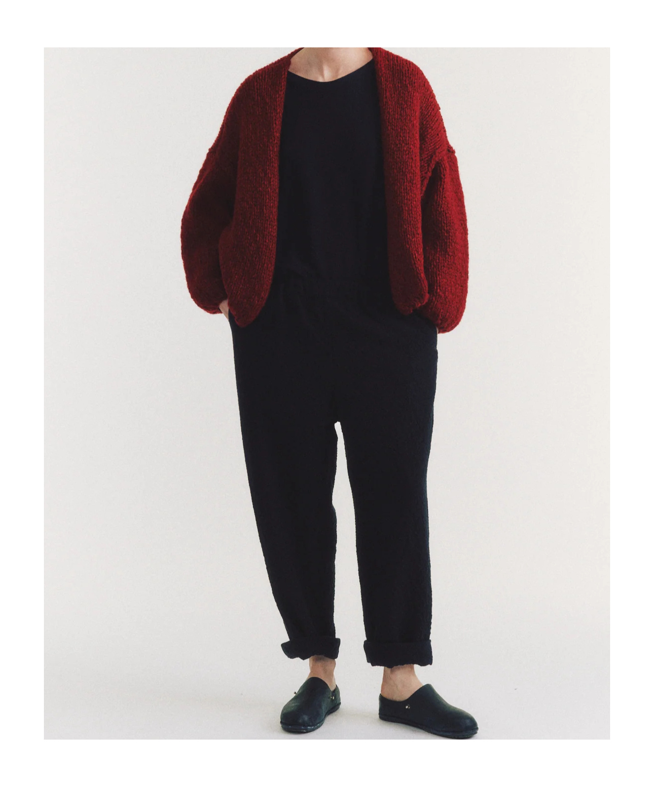 Casey Casey Wool-blend Cardigan In Black