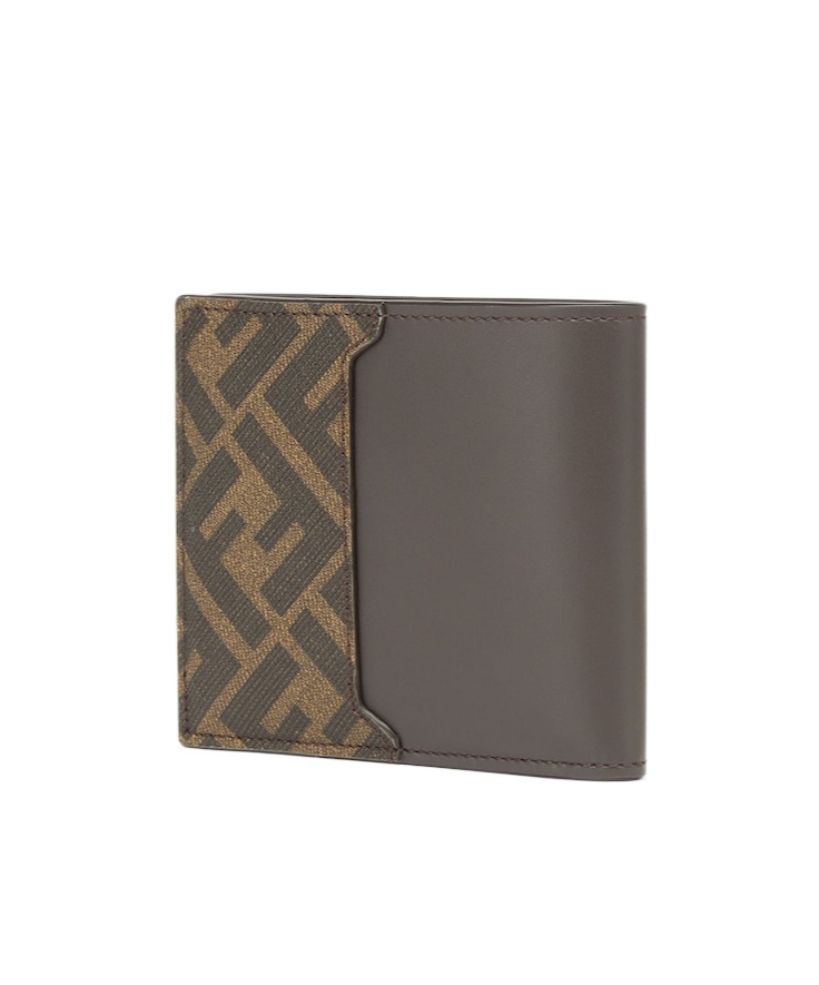 Fendi Ff-plaque Wallet In Black