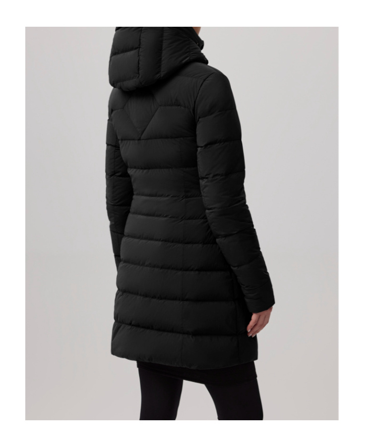 Canada Goose Clair Hooded Puffer Coat In Black