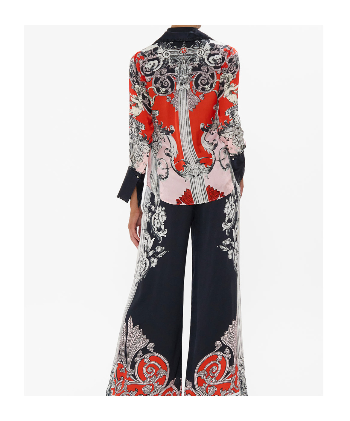 Camilla Pyjama Shirt Mark Of Medusa In Multicolor