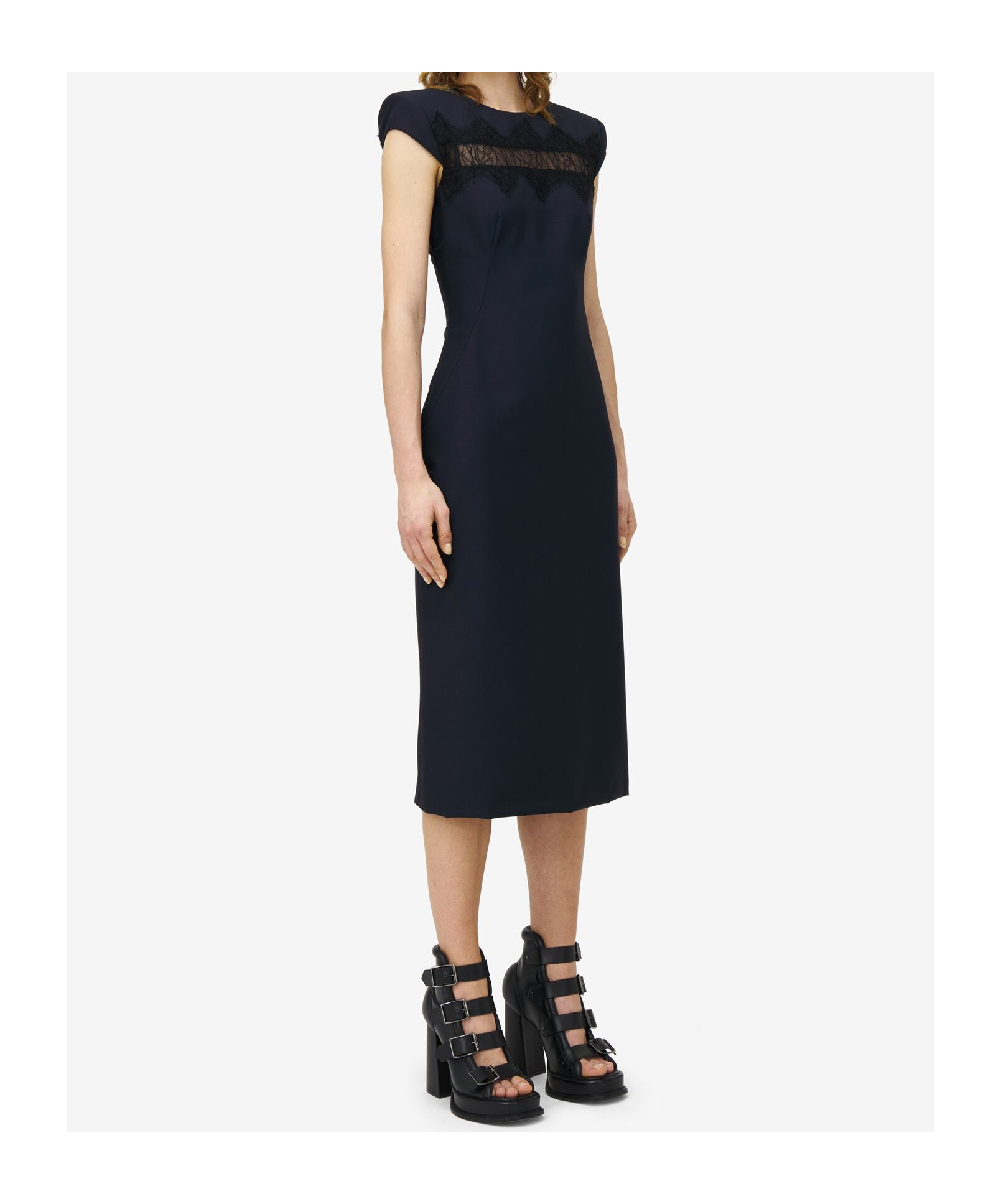 ALEXANDER MCQUEEN TAILORED PENCIL MIDI DRESS