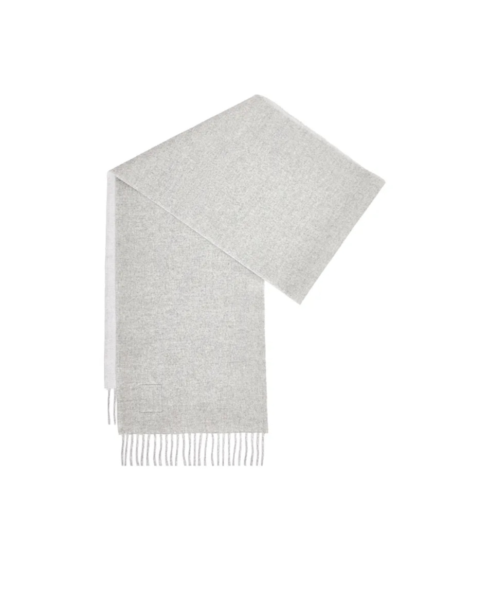Shop Loewe Scarf In Wool And Cashmere In White