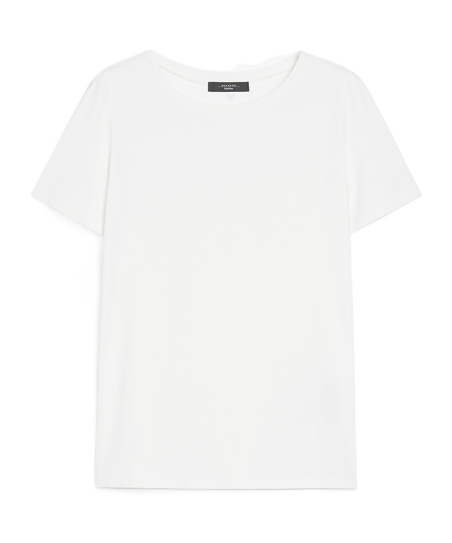 Weekend Max Mara Omens Multia Quarter-sleeve Cotton-jersey T-shirt White In White