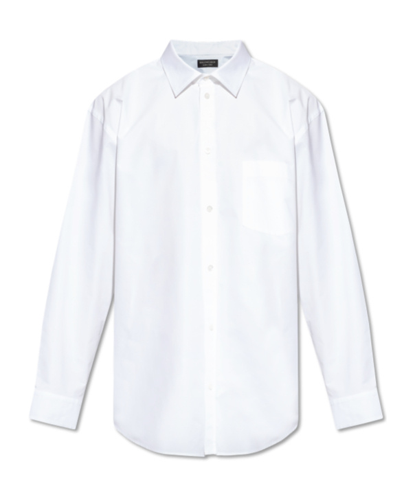 Balenciaga Shirt With Logo In White