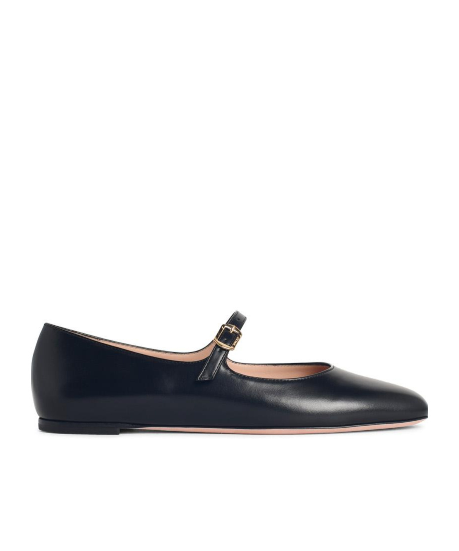Bally Brushed Leather Mary-jane Shoes In Black