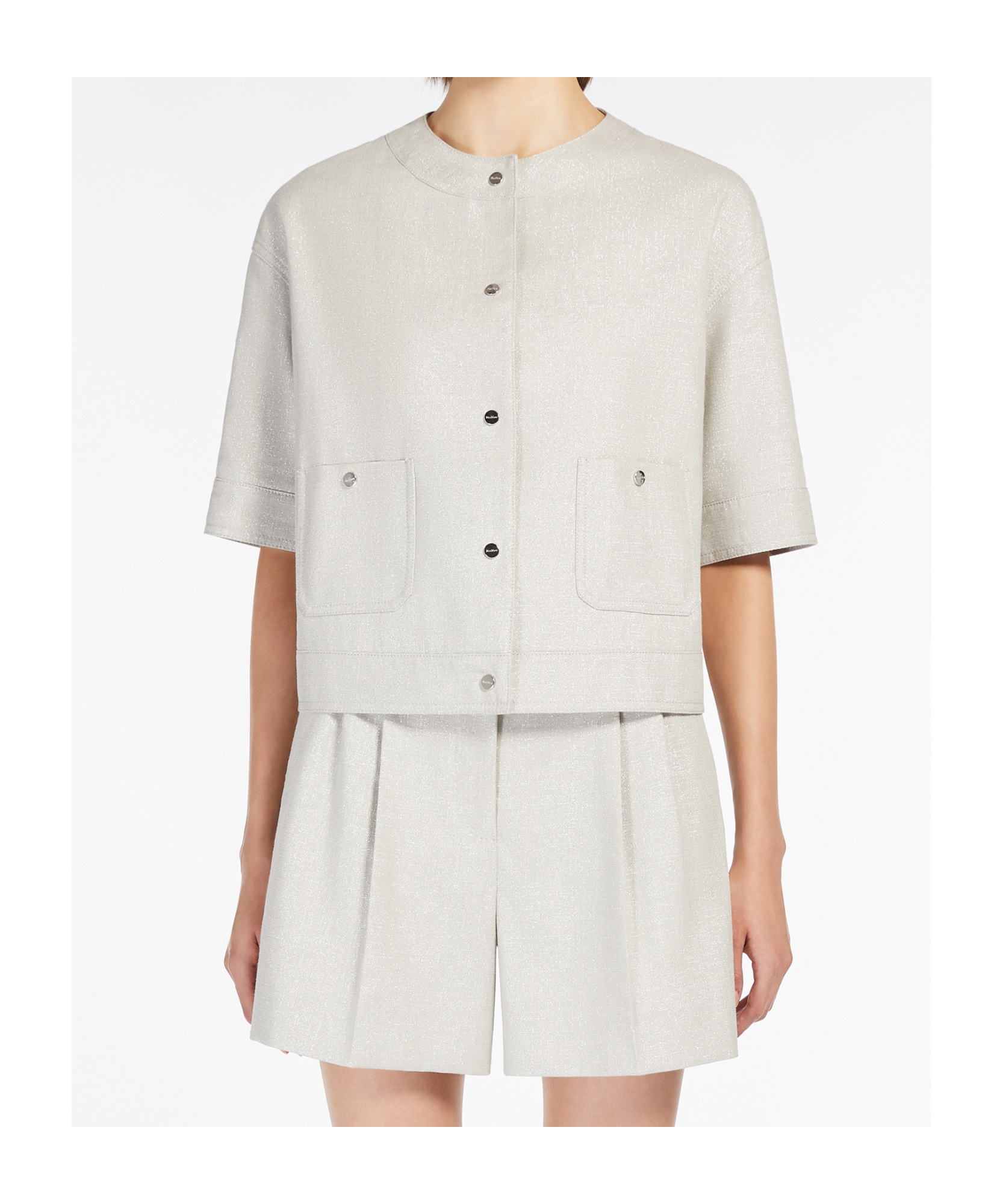 Max Mara Short Sleeve Jacket In White