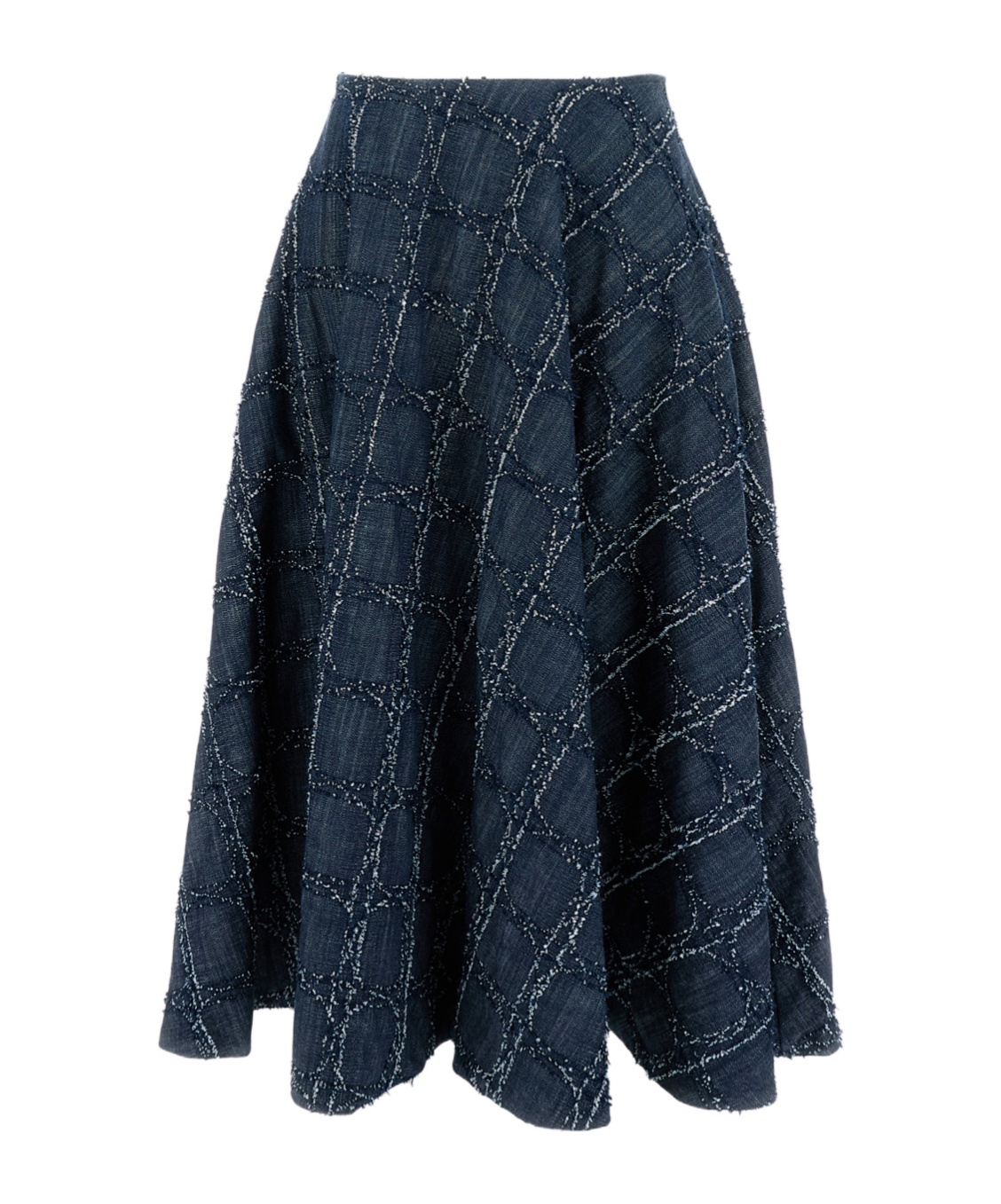 Stefano Mortari Wide Denim Skirt In Black