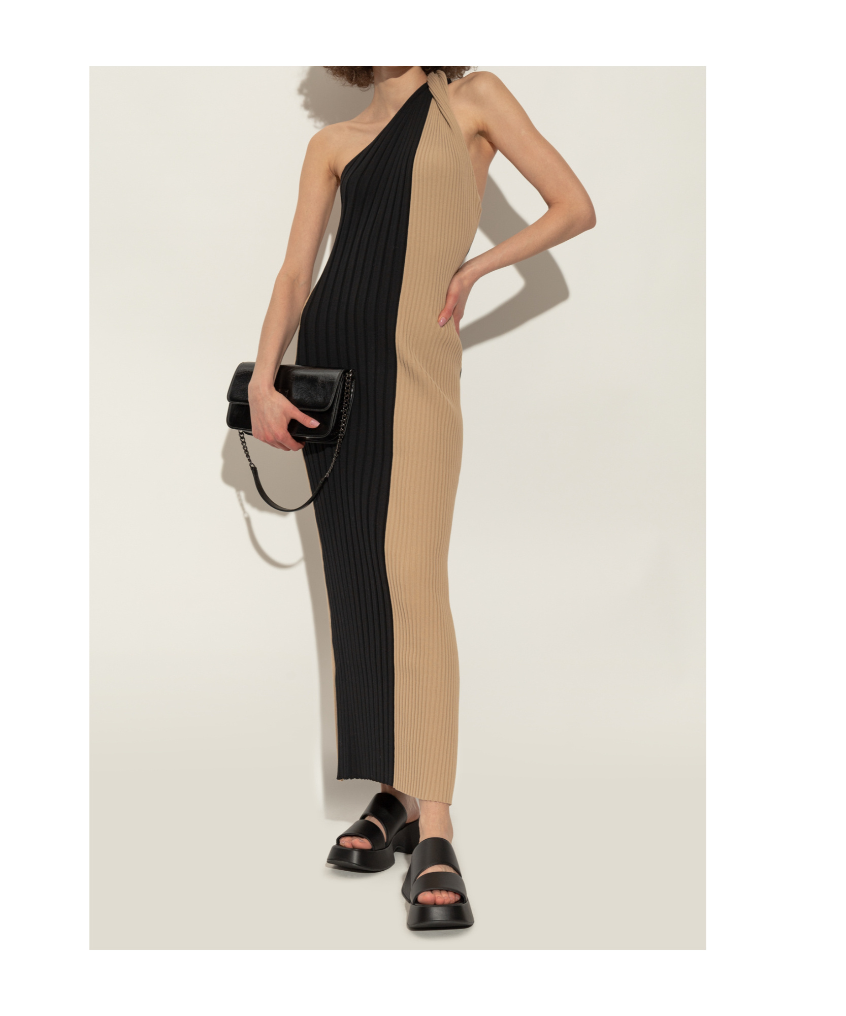 Vic Matie Mini Yoko Open Toe Sandals In Black