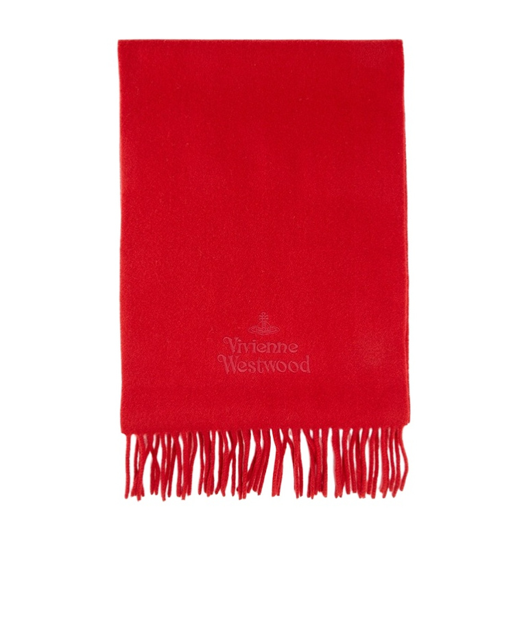 Vivienne Westwood Fringed Scarf In Red