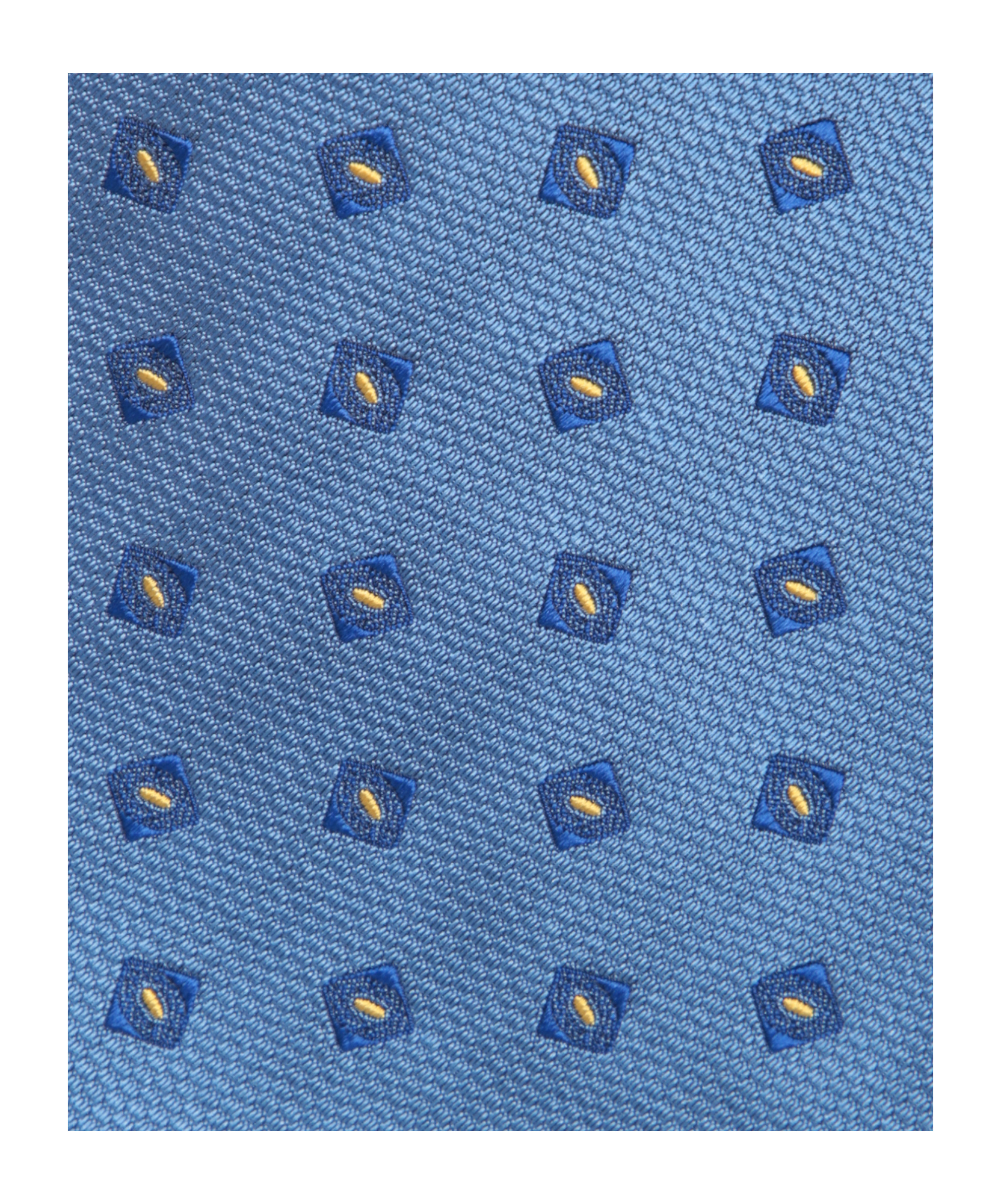Kiton Micro Pattern Blue Diamond Tie In Blue