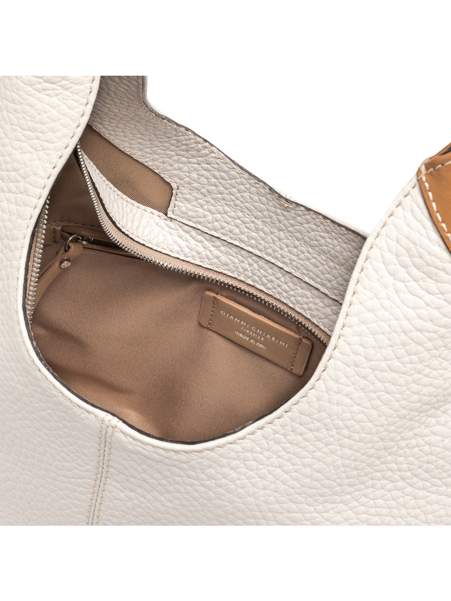 Gianni Chiarini Alessandra Shoulder Bag In Nude