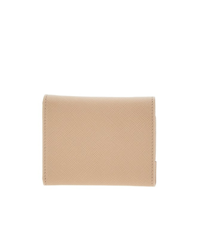 Prada Logo Wallet In Nude