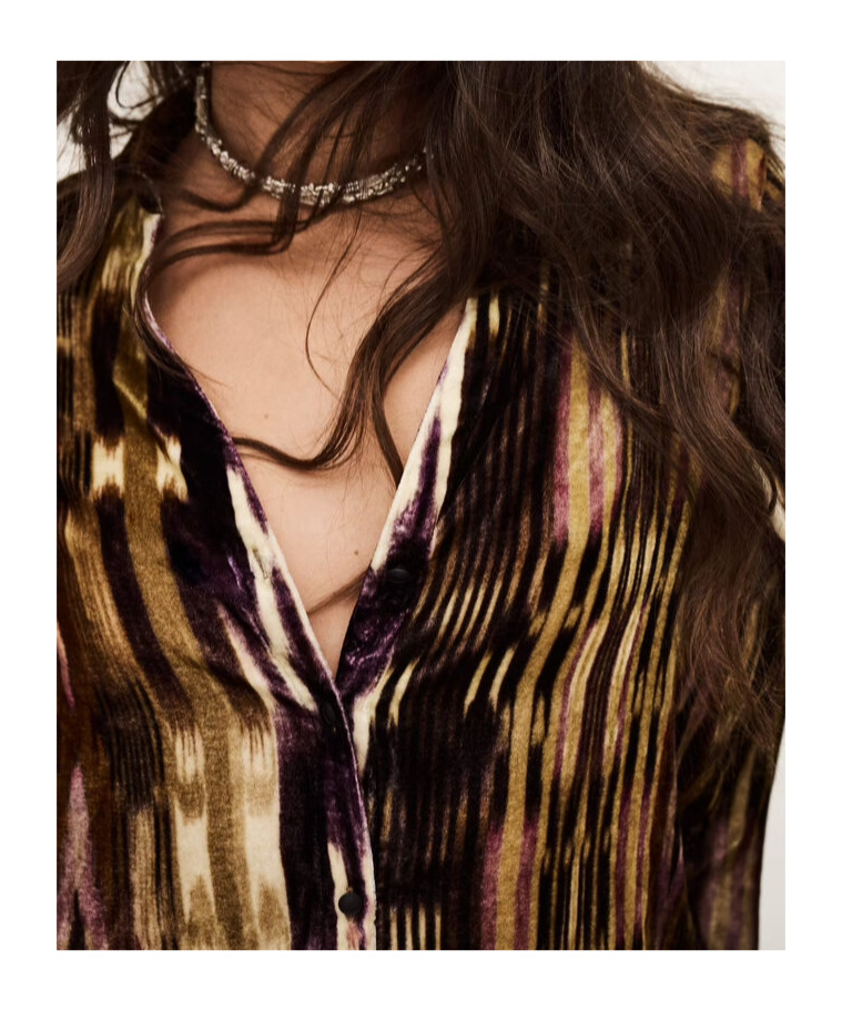 Bash Long-sleeved Printed Shirt In Brown