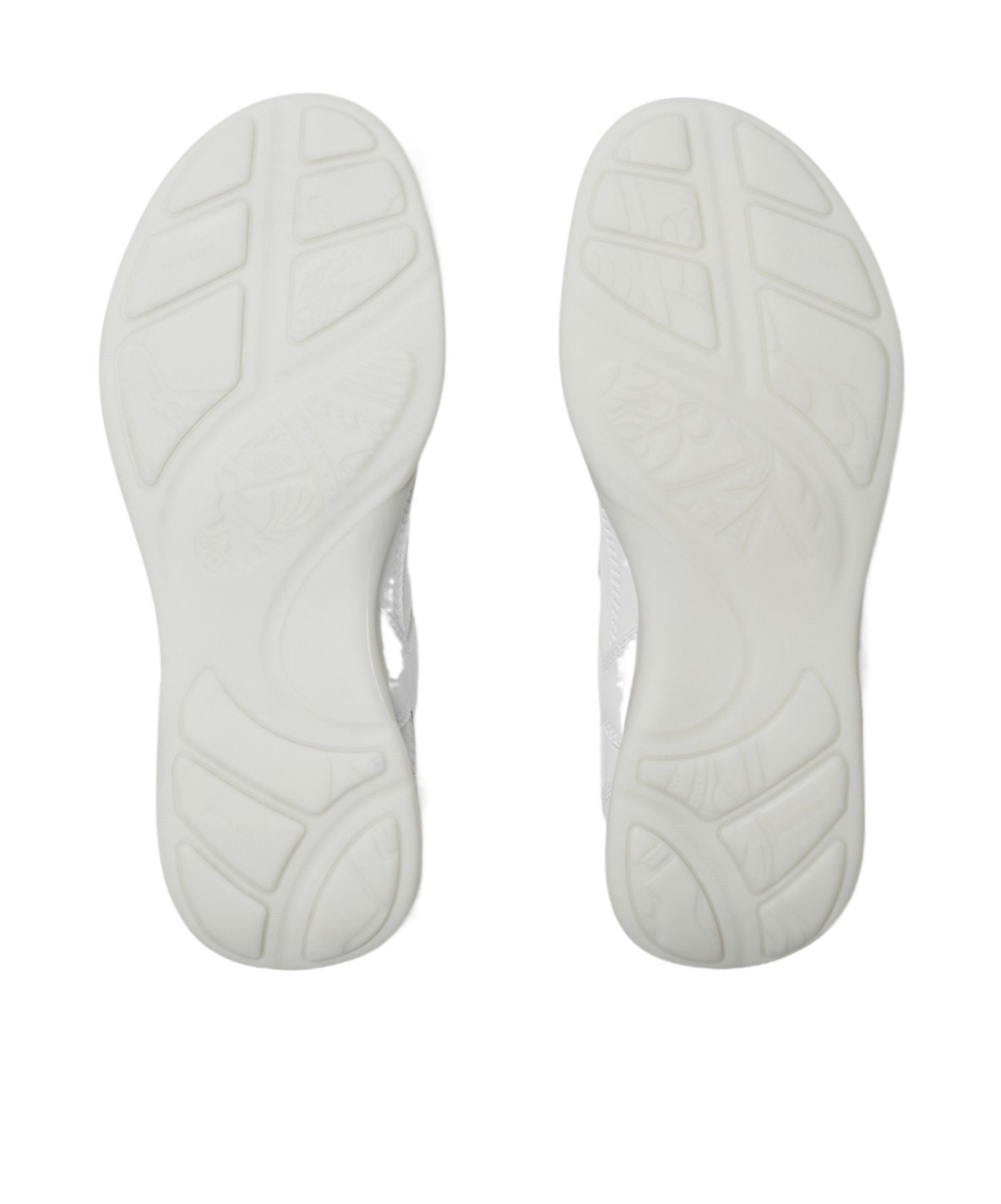 Burberry Blade Check Leather Trainer Sneakers In Optic White