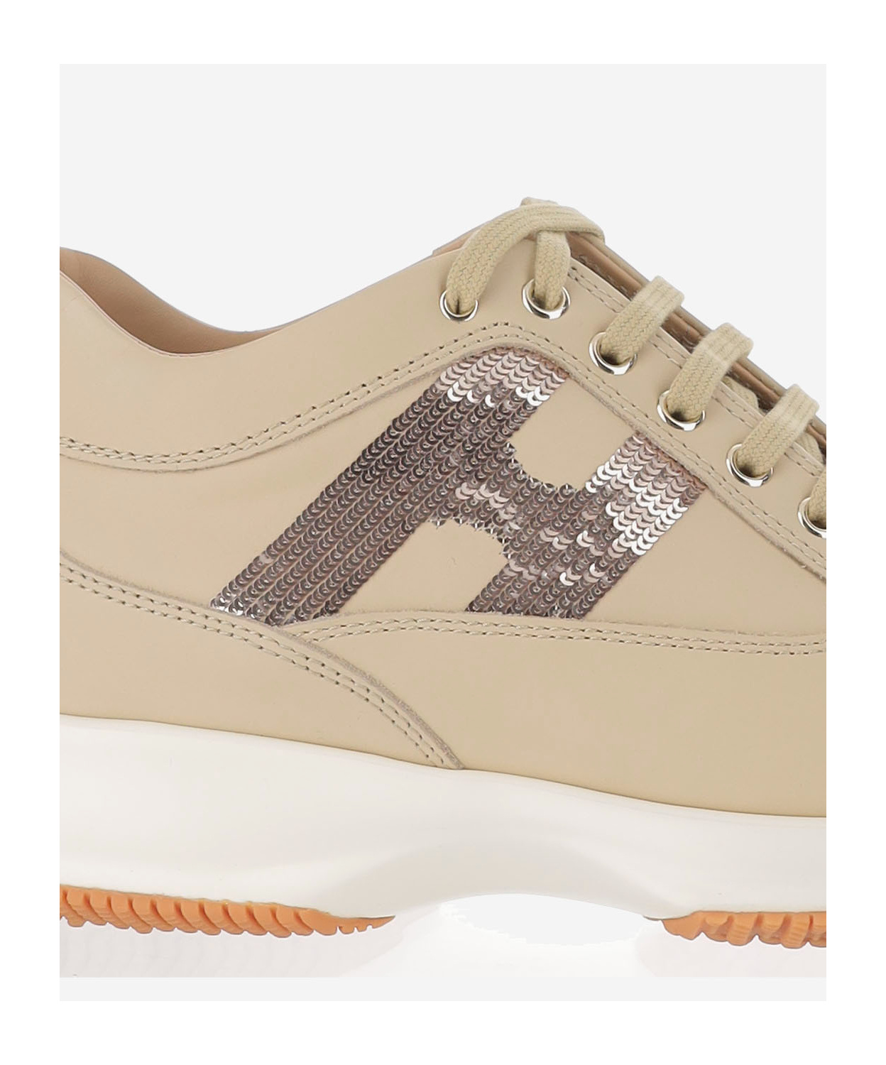 Hogan Sequin-embellished Low-top Trainers In Green