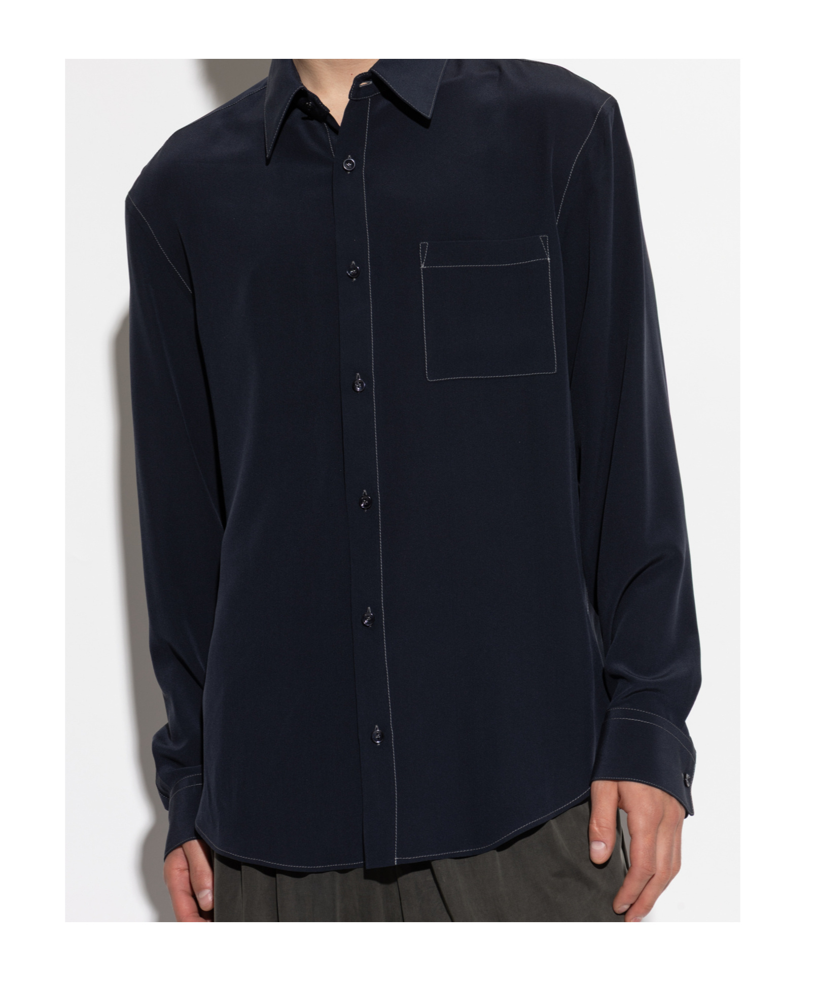 Shop Giorgio Armani Silk Shirt