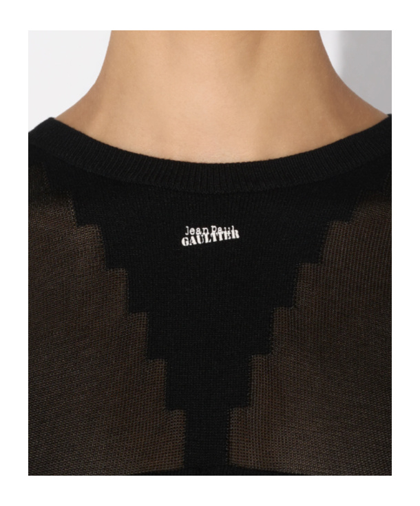 Shop Jean Paul Gaultier The Logo Knitted Jumper In Black
