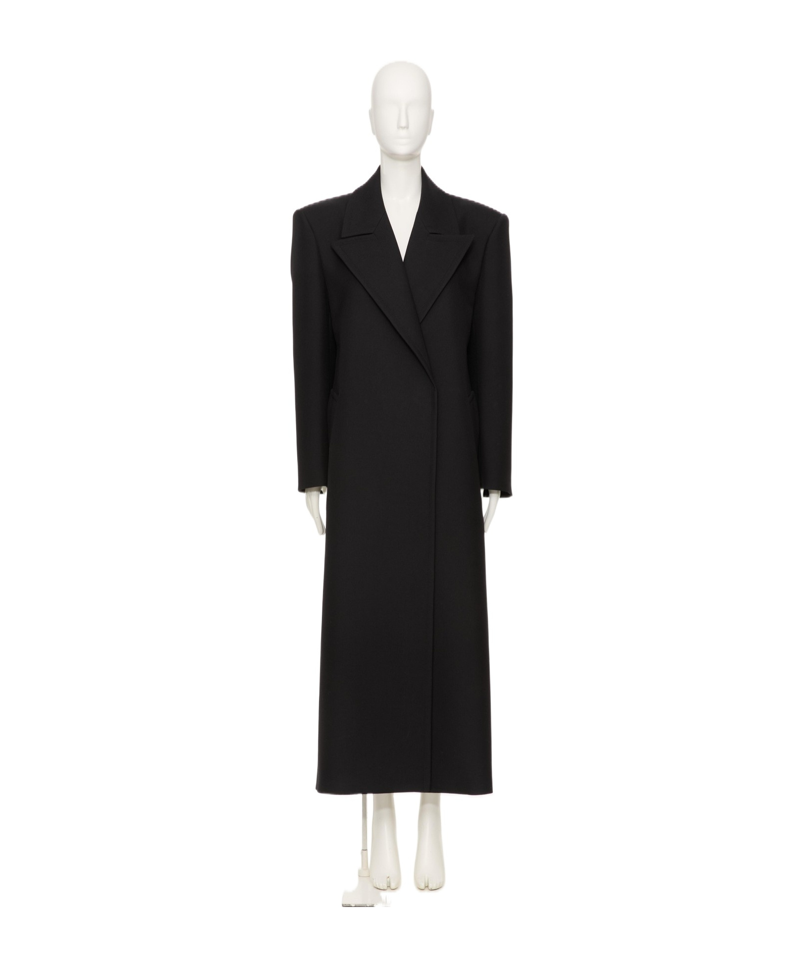 Valentino Long-sleeved Coat In Black