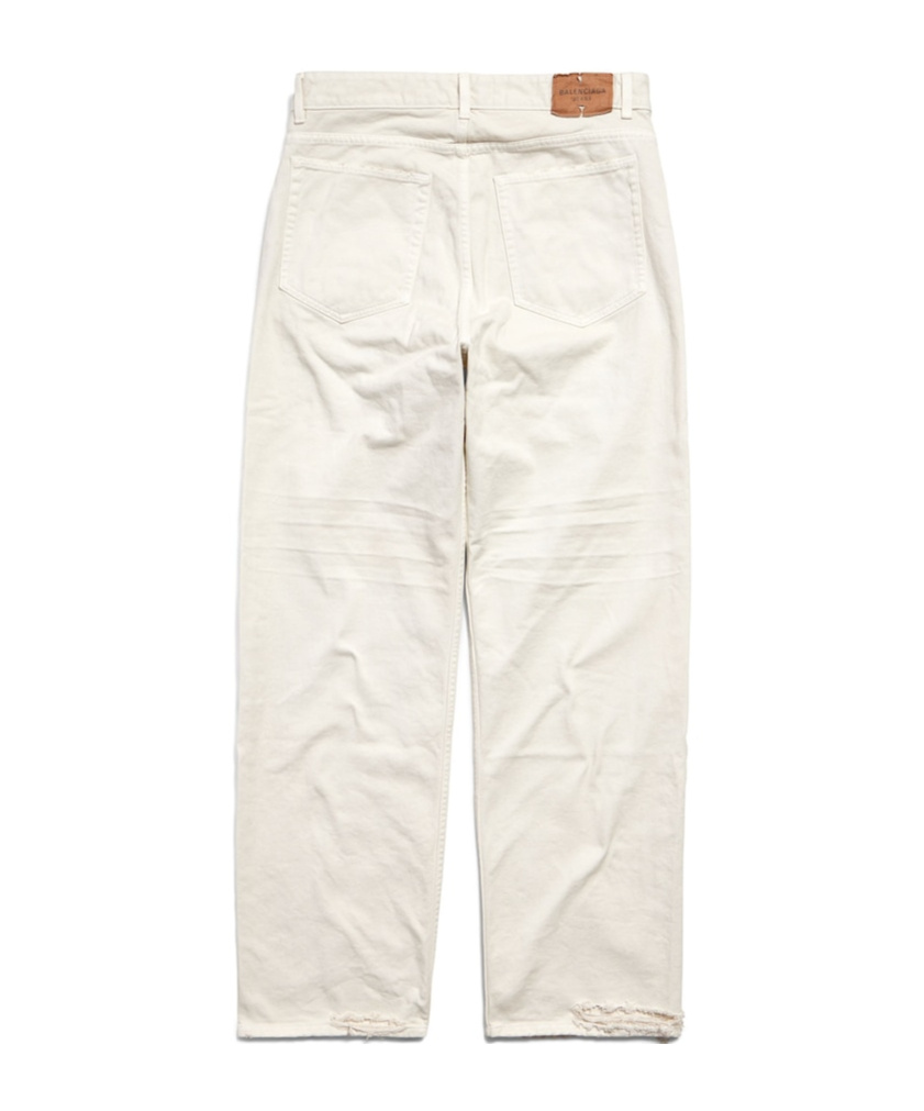 Balenciaga Belt-loop Trousers In White
