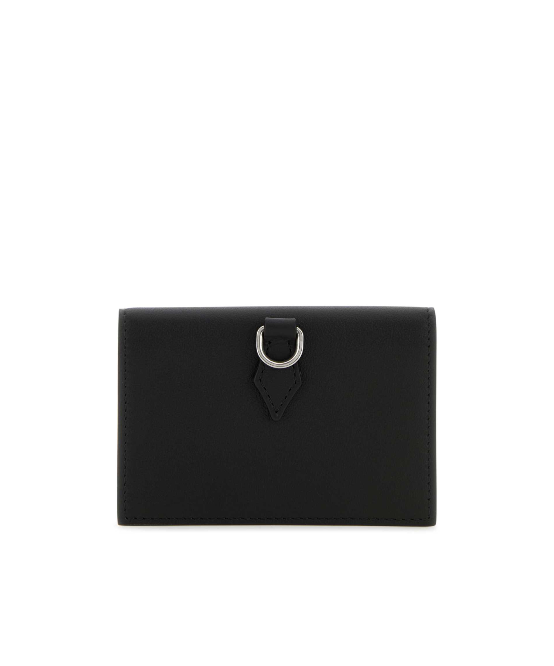 Shop Montblanc Logo Plaque Foldover Top Wallet In Black