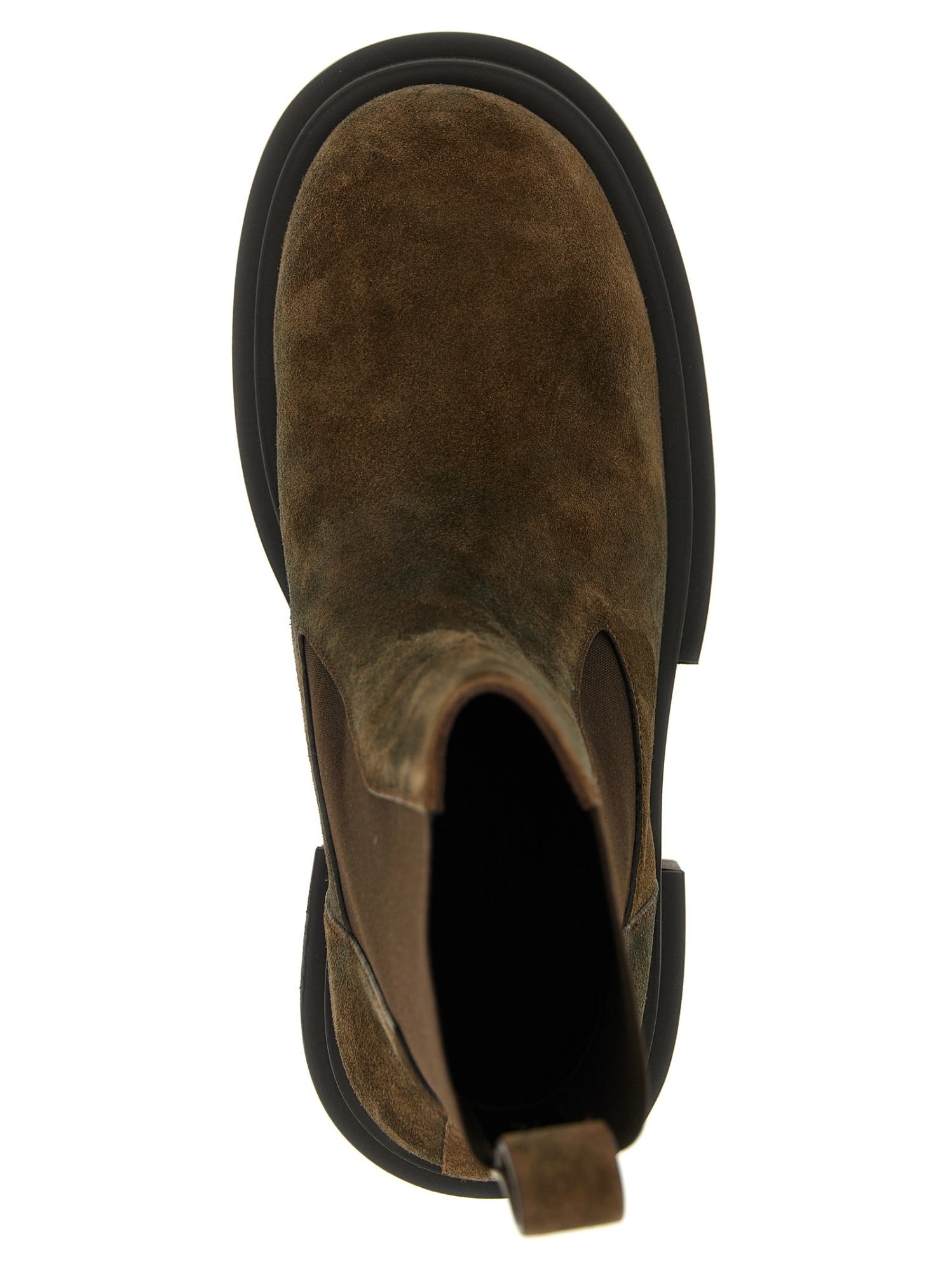 Rick Owens Round-toed Ankle Boots In Brown