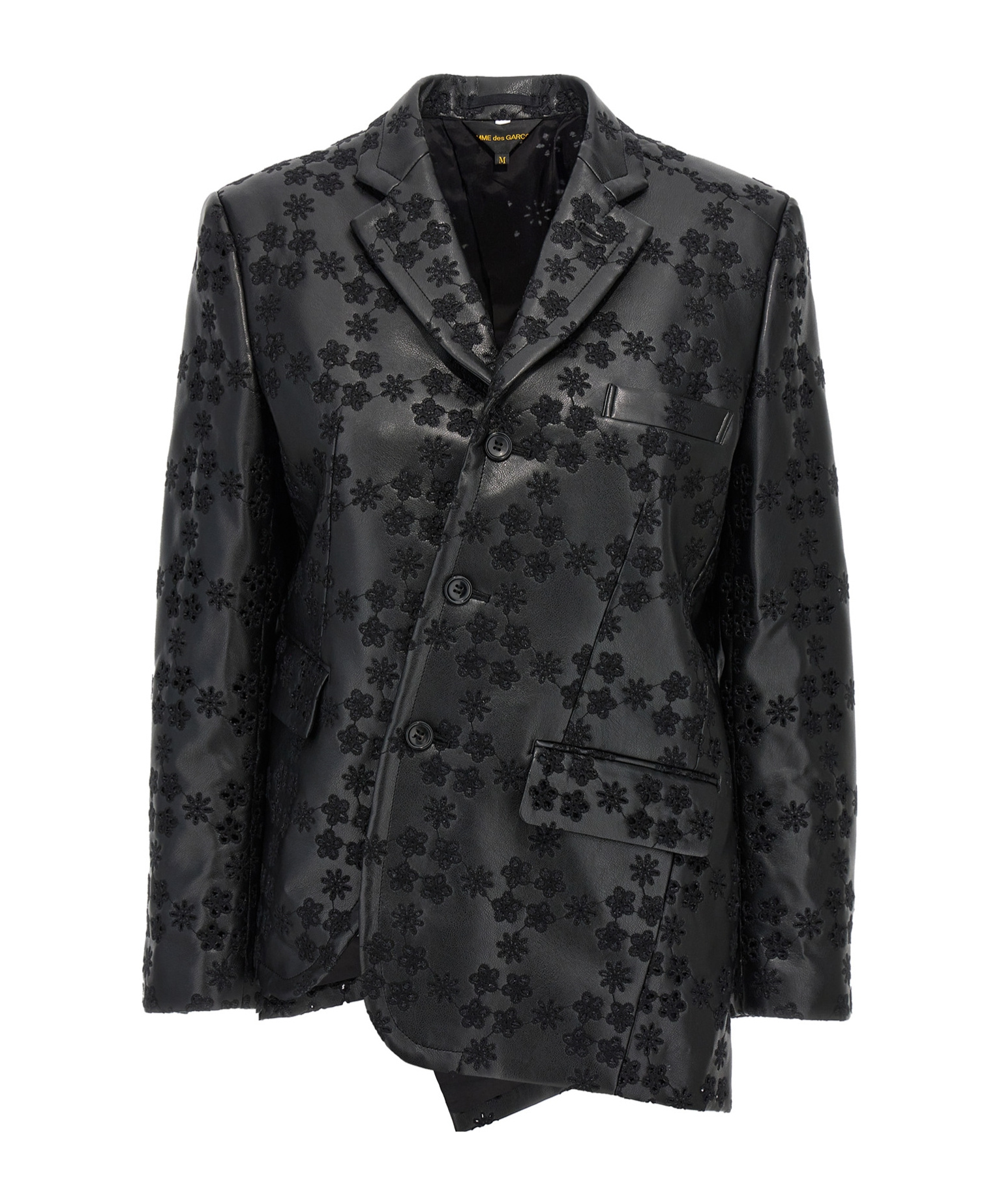 Shop Comme Des Garçons Asymmetric Blazer In Black