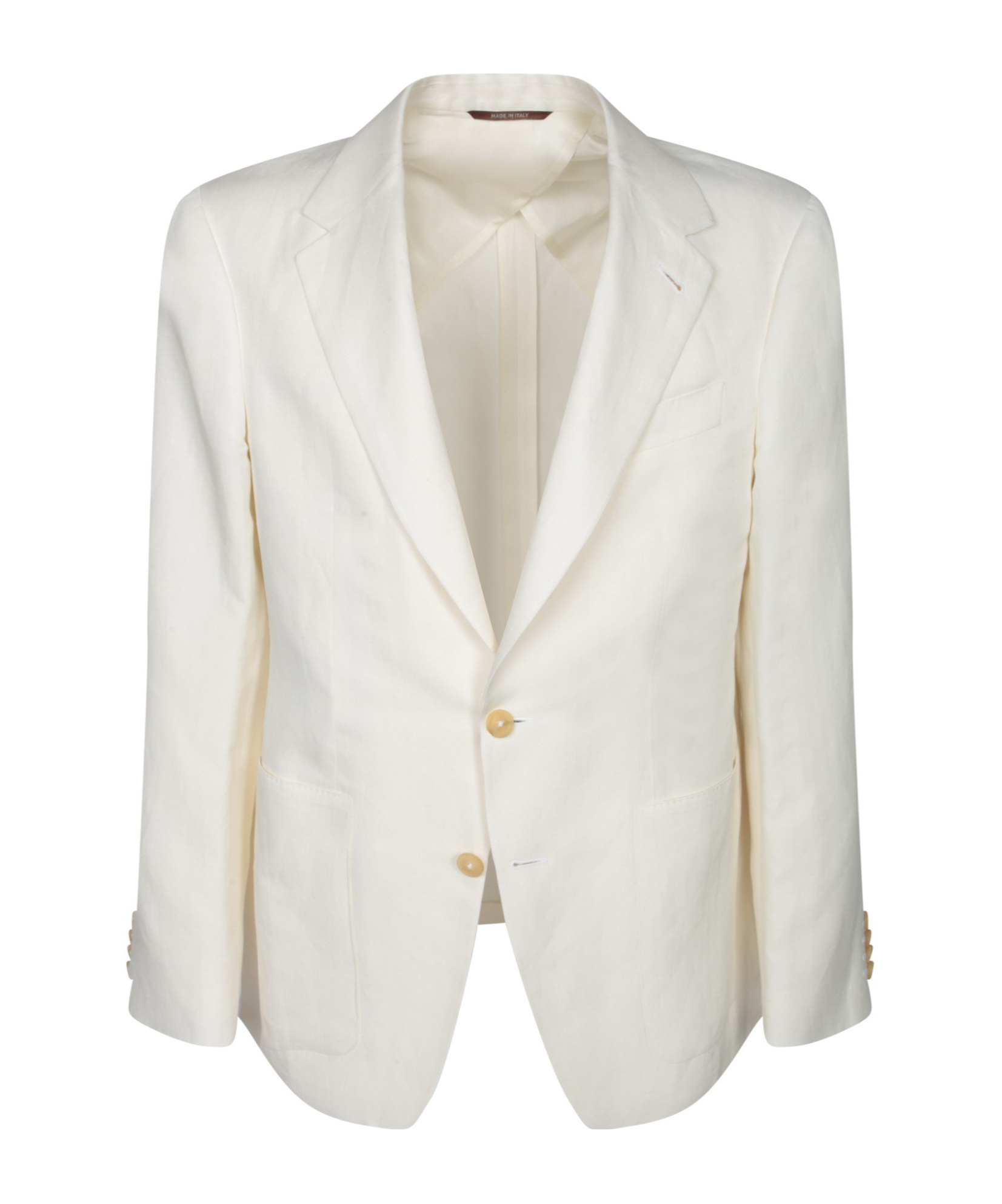 Canali White Linen Jacket In White