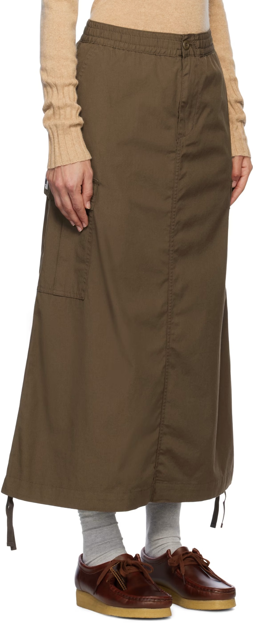 Carhartt Cargo Maxi Skirt In Brown
