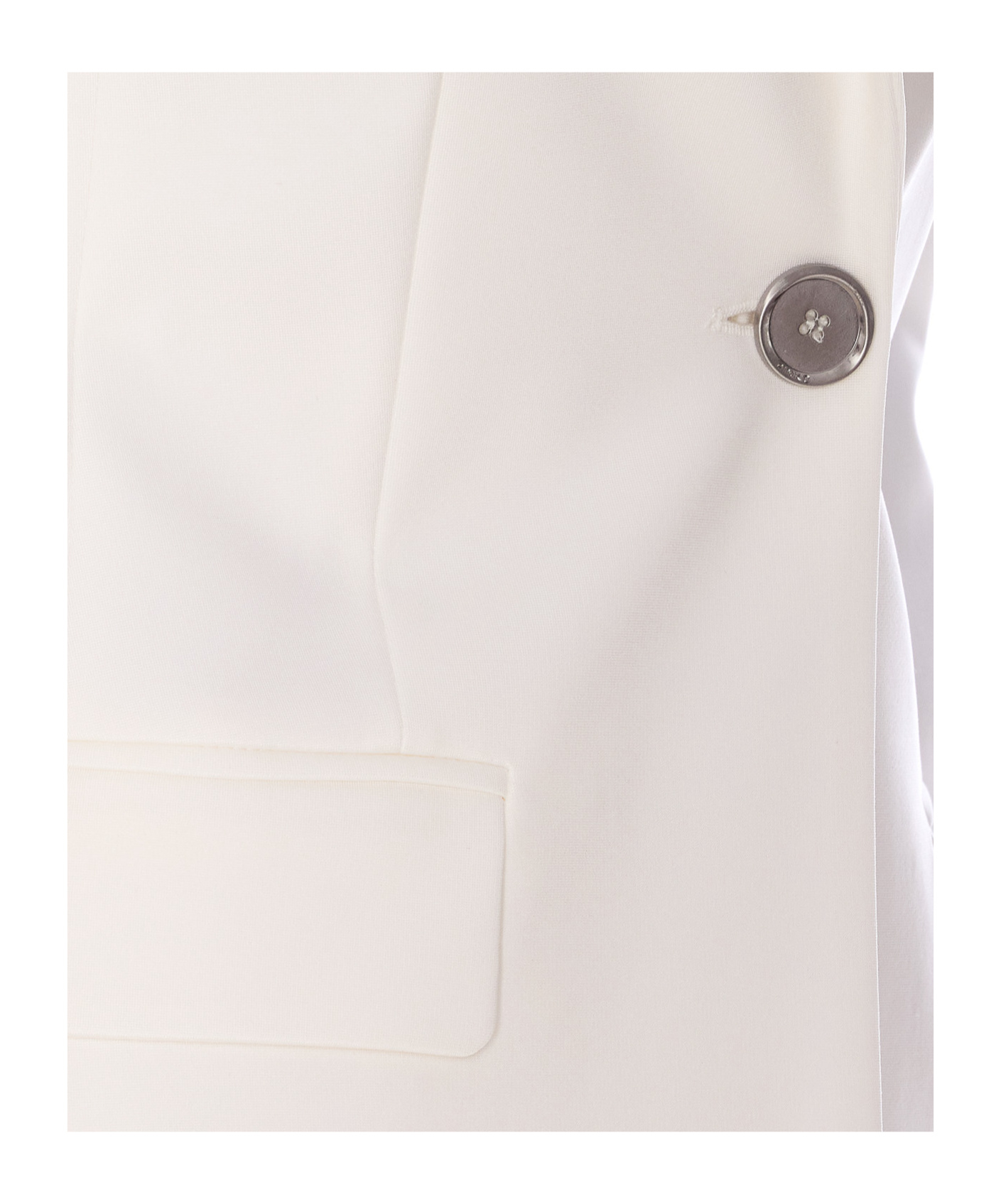 Shop Pinko Single-breasted Blazer In White